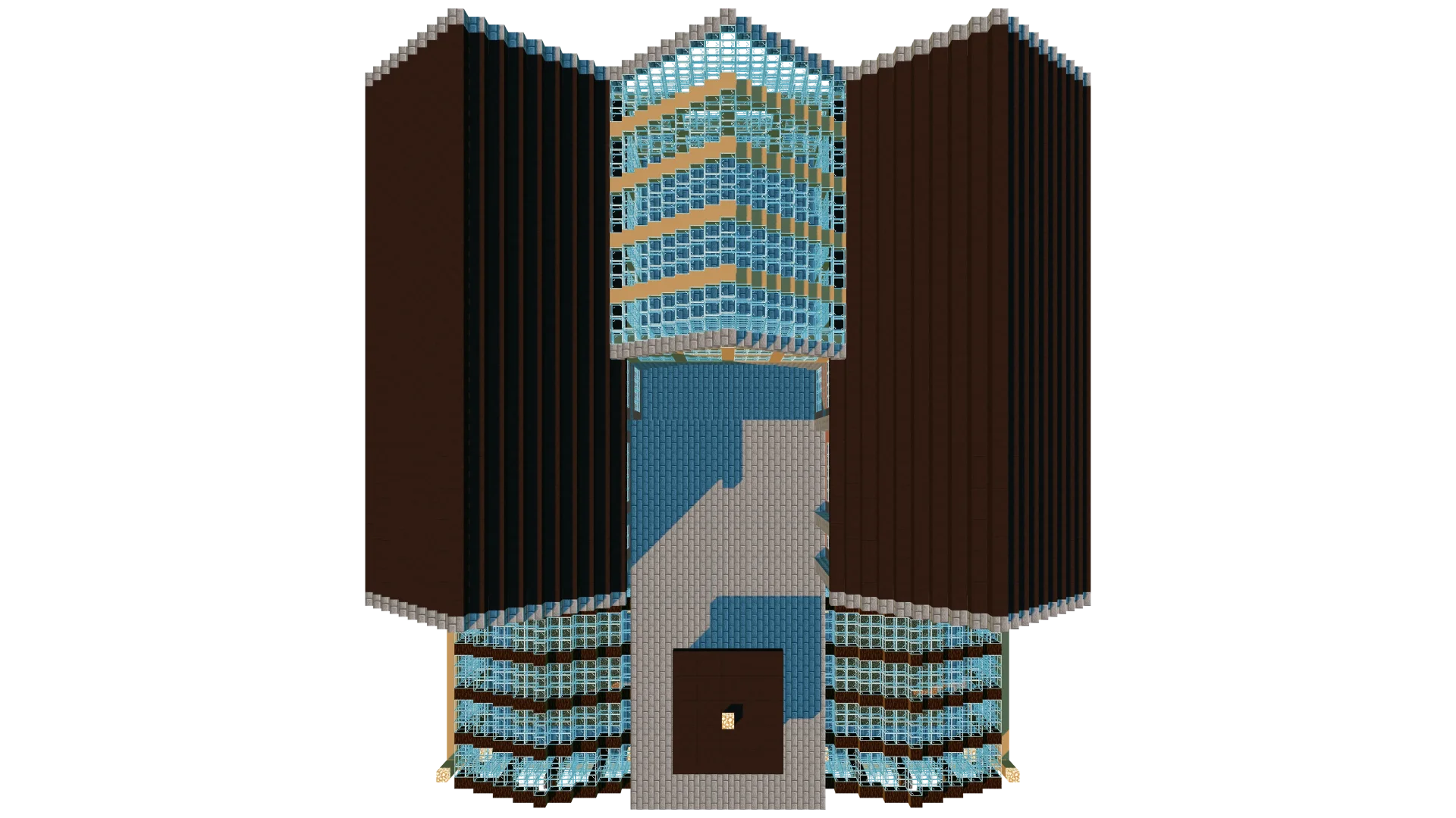 Industrial Train Station Shell · top view