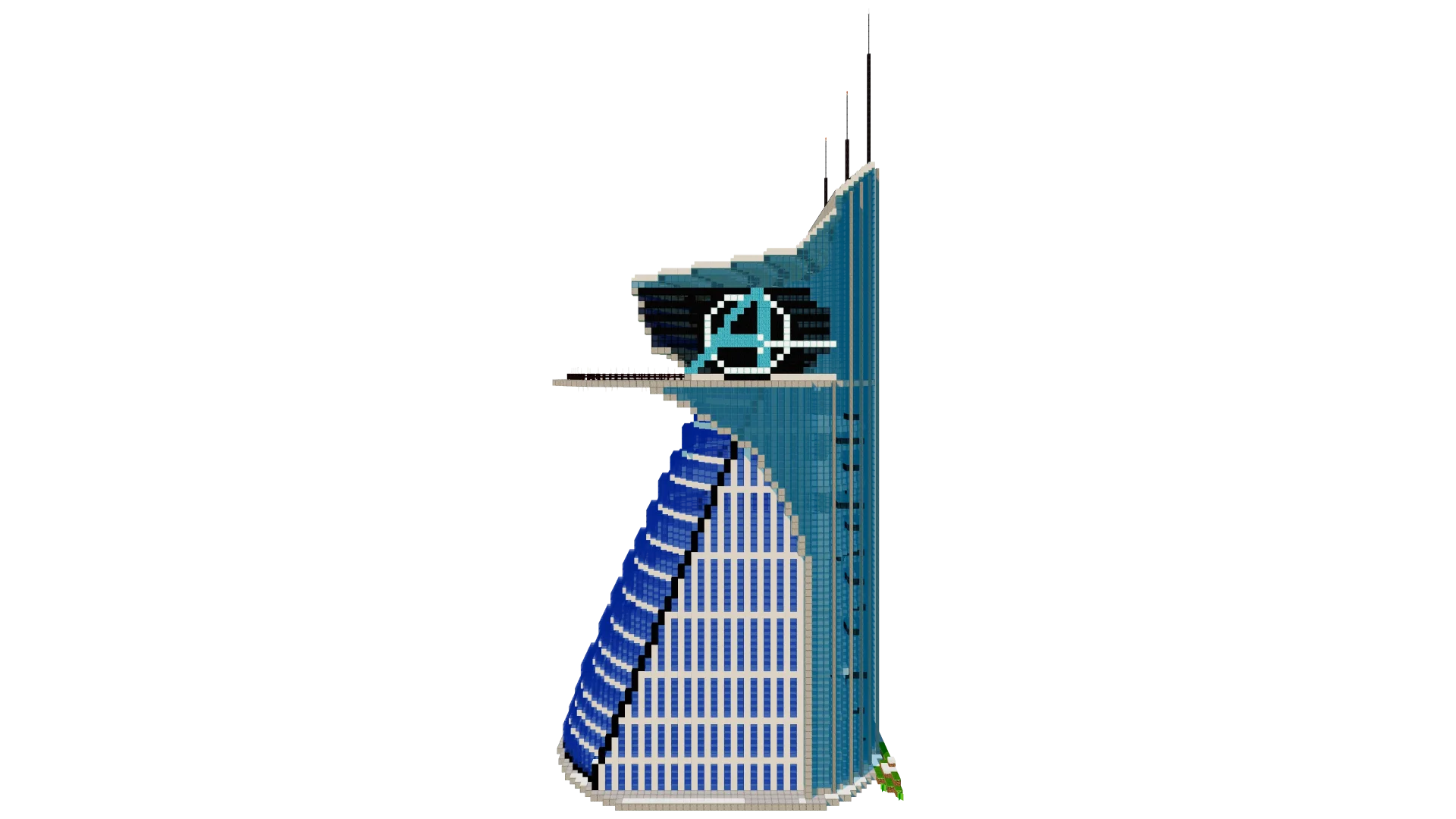 Modern Avengers Tower Skyscraper · front view