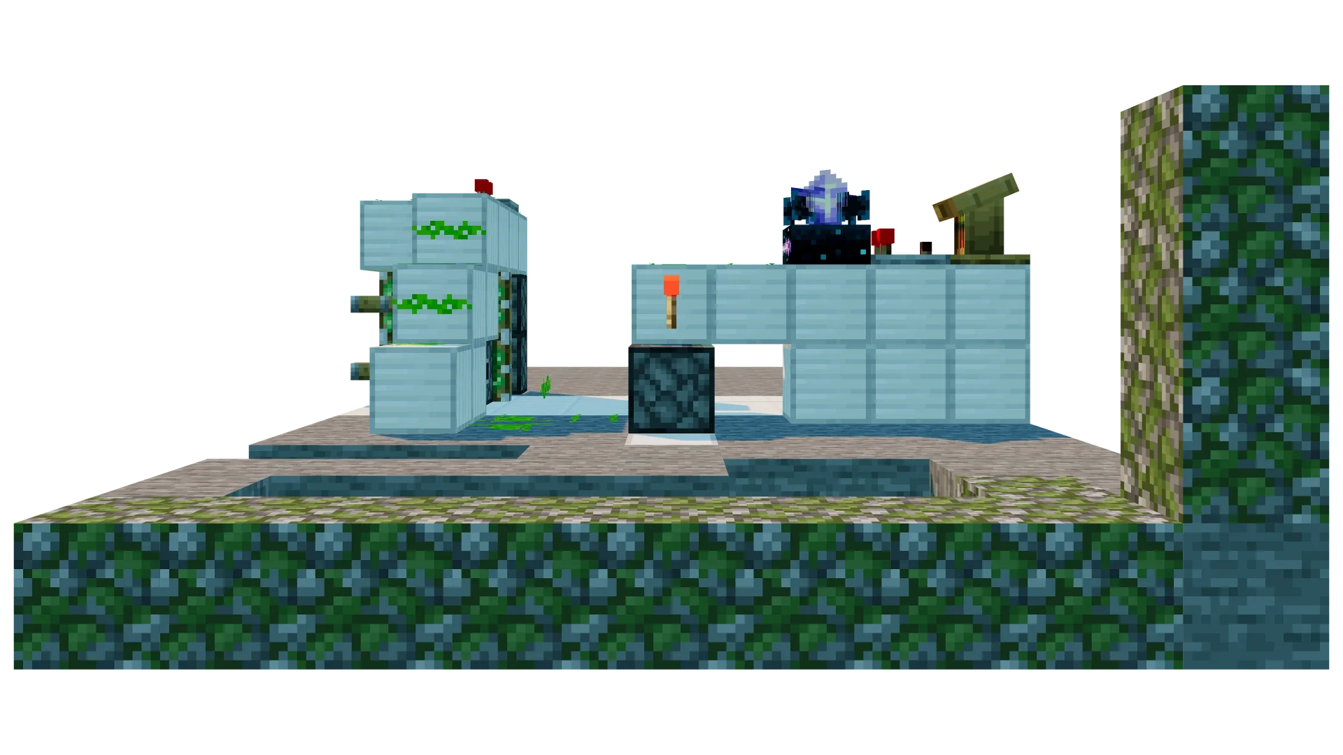 Compact Bamboo Farm with Sculk Sensor · right view