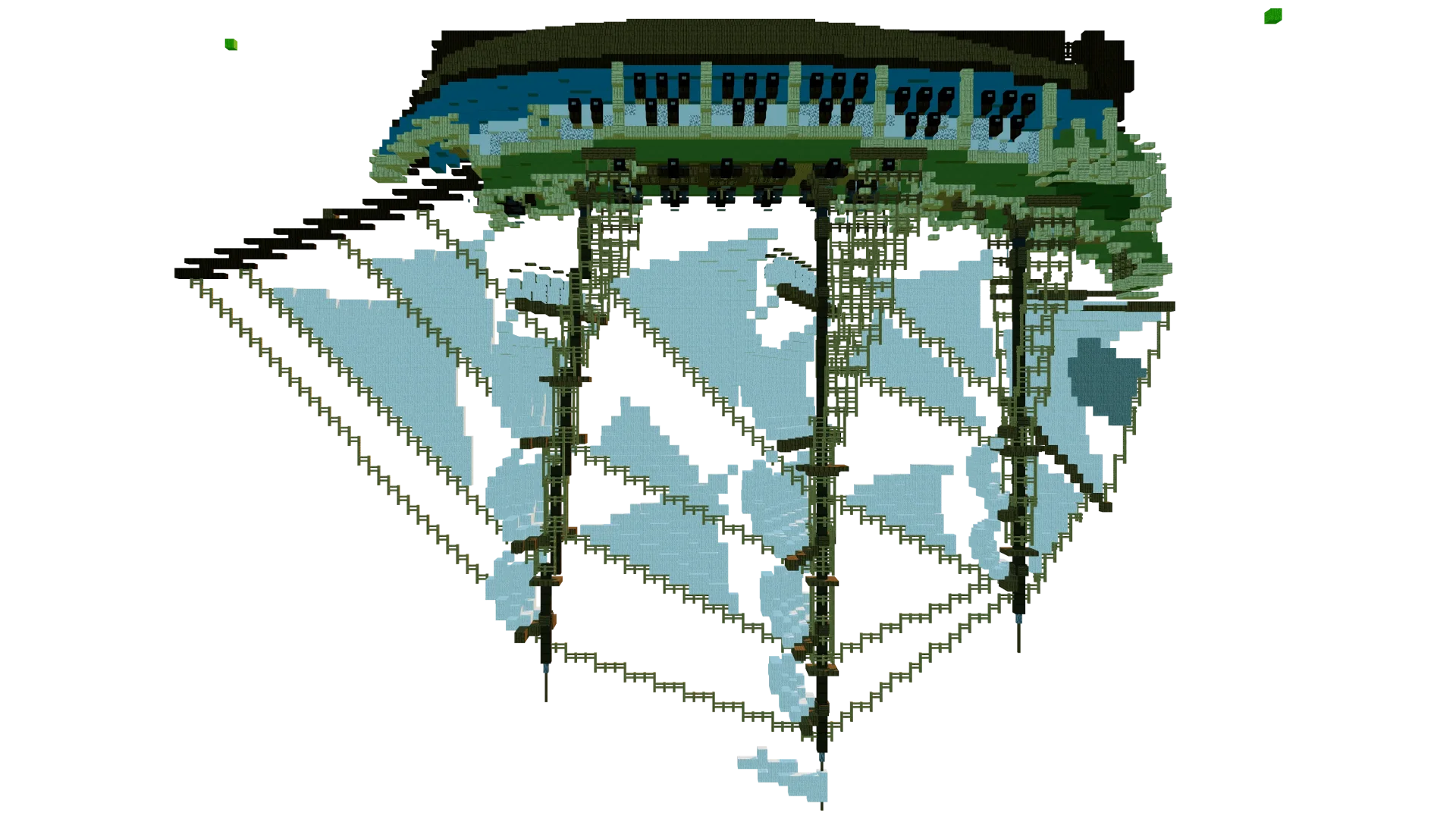 Floating Ship with Water Sails · back view