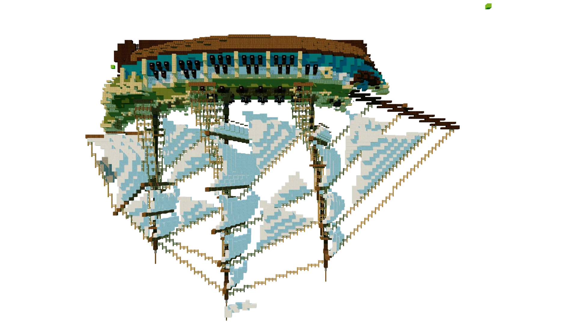Floating Ship with Water Sails · front view