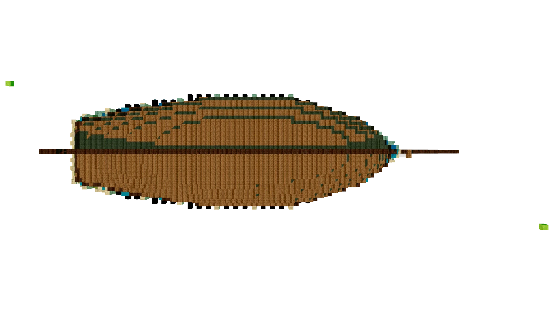 Floating Ship with Water Sails · top view
