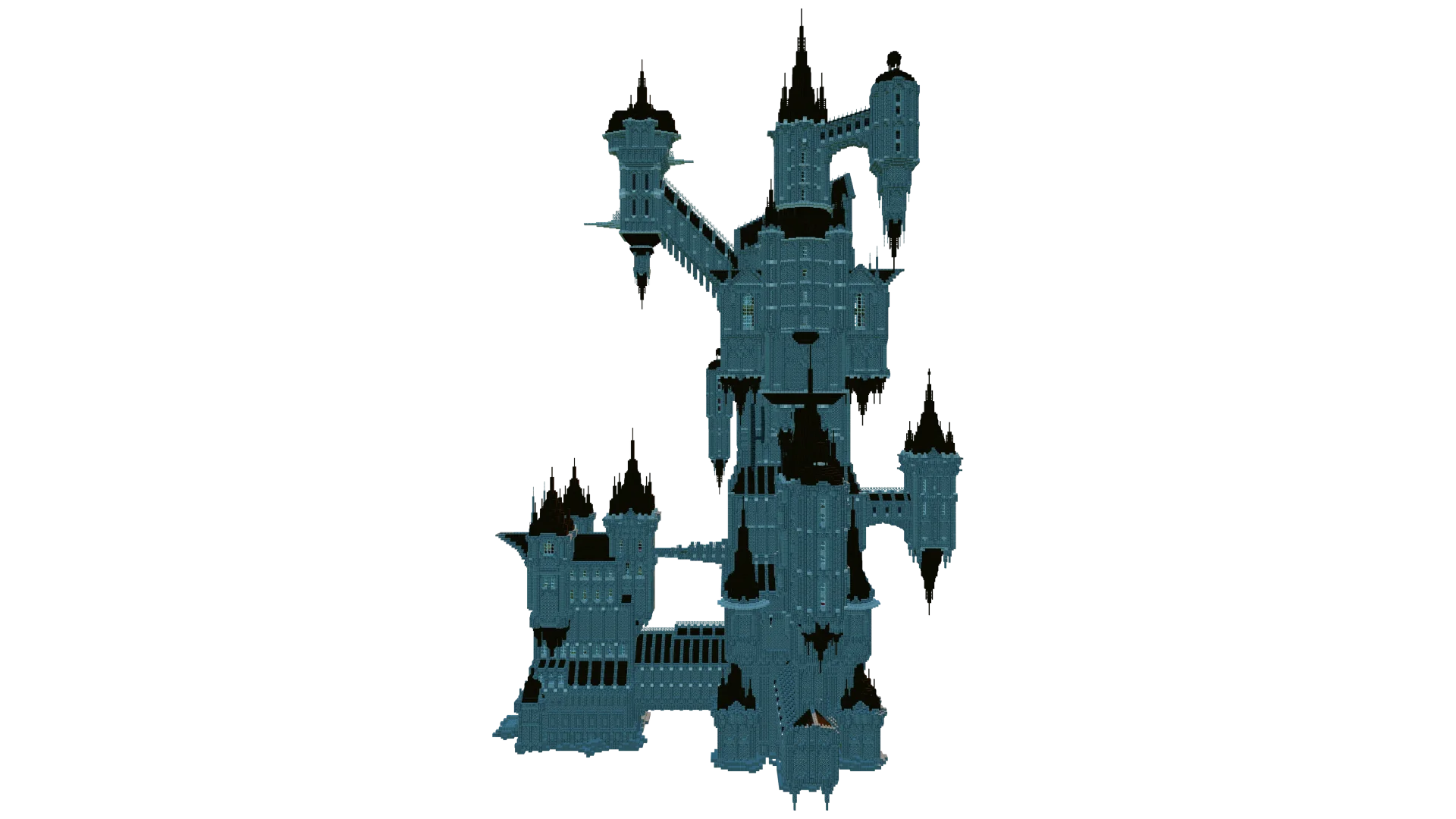 Gothic Fantasy Castle Spire · back view