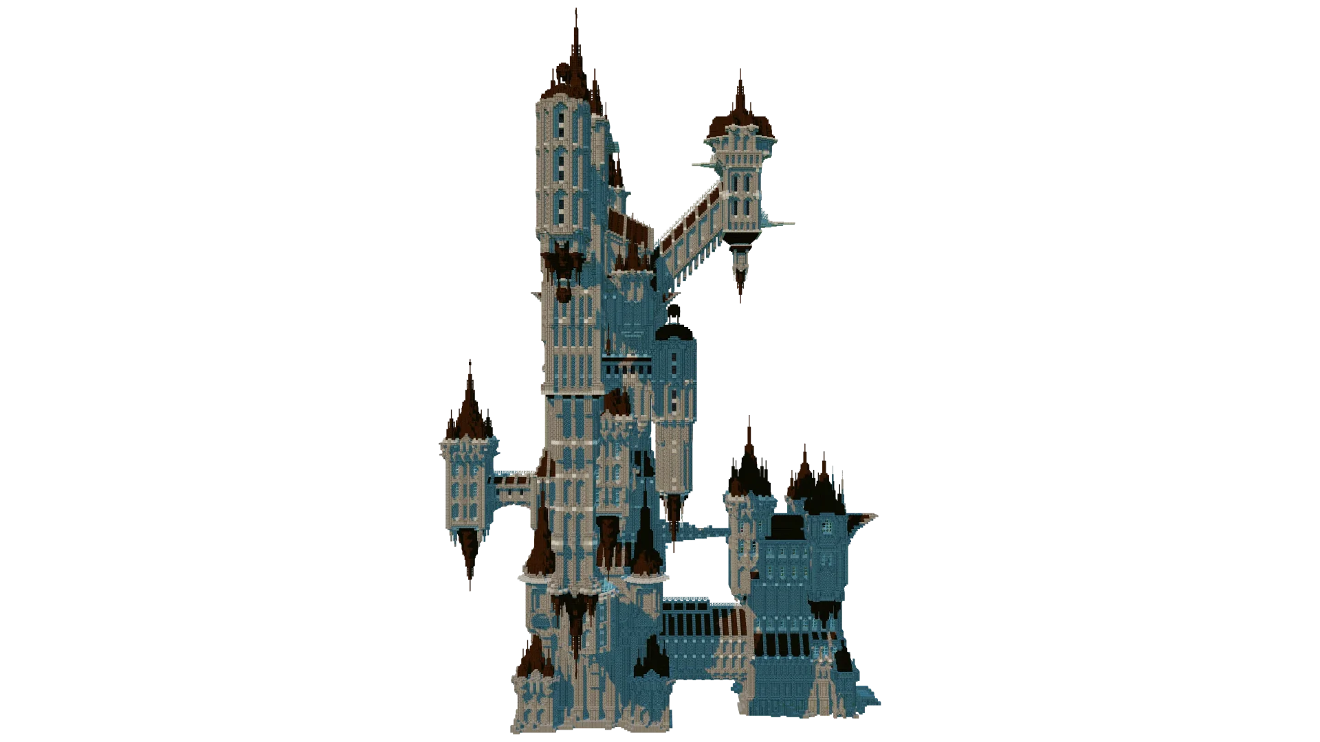 Gothic Fantasy Castle Spire · front view