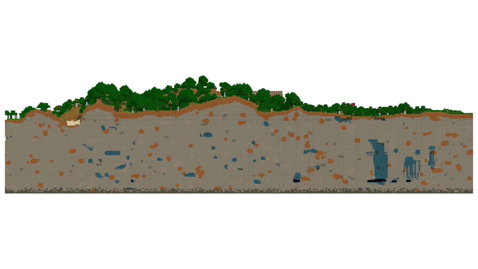 3322 Lepelville 1.7.x (medieval town, castle, mansion, tower, village in a hole, · left view