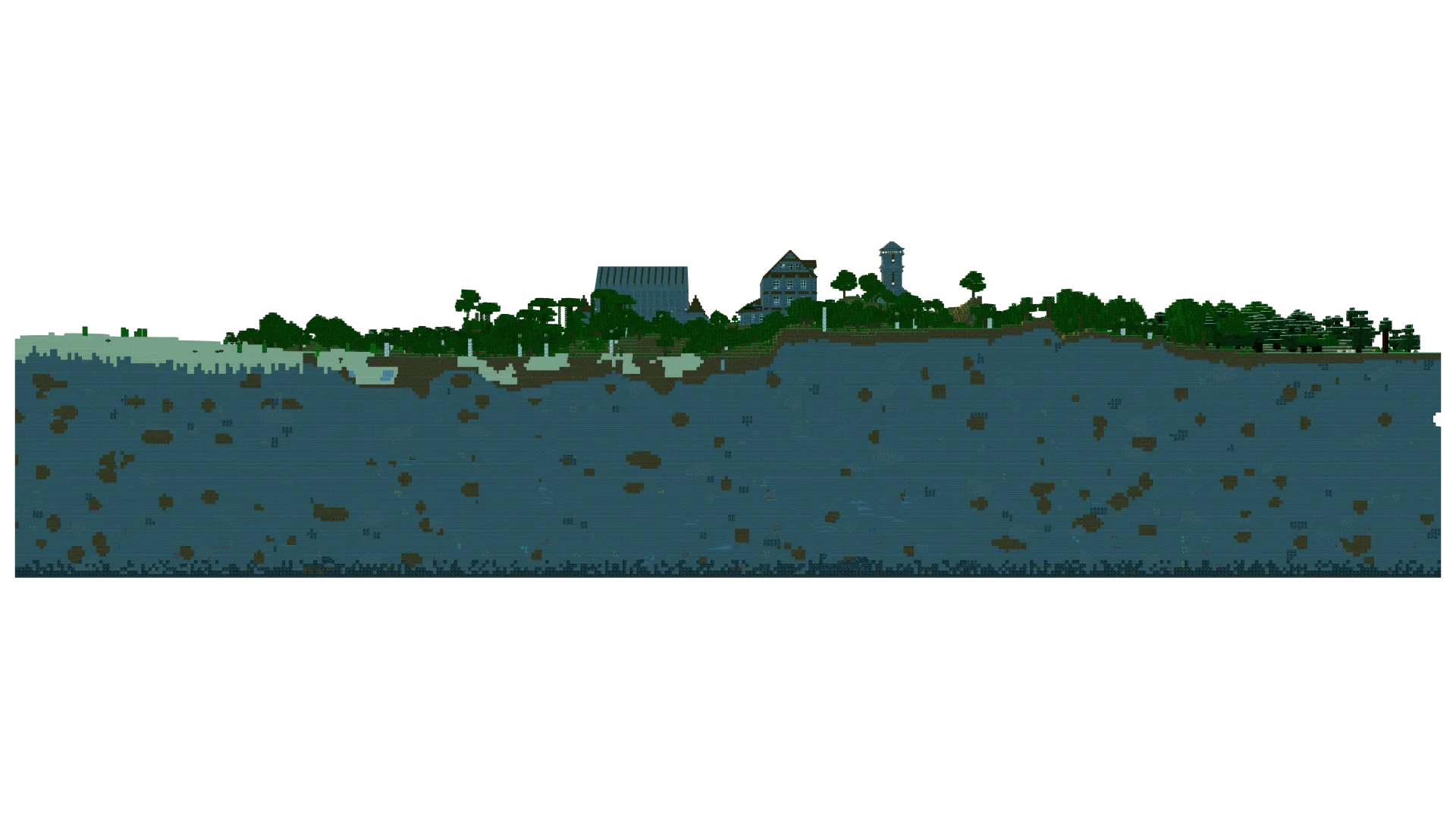 3322 Lepelville 1.7.x (medieval town, castle, mansion, tower, village in a hole, · right view