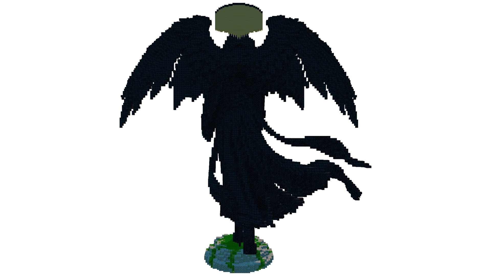Dark Angel Statue - Gothic Warrior Figure · back view