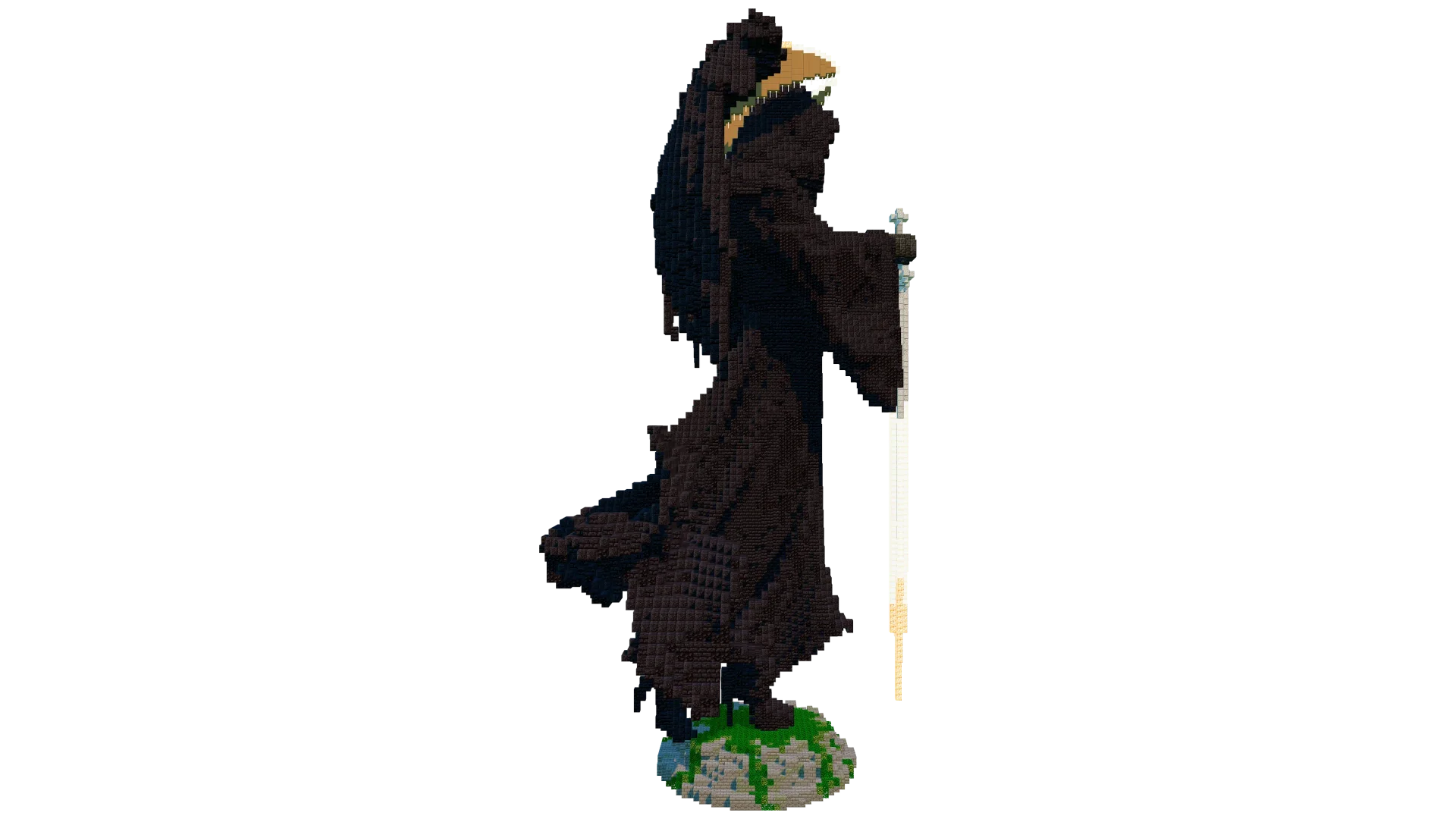 Dark Angel Statue - Gothic Warrior Figure · left view