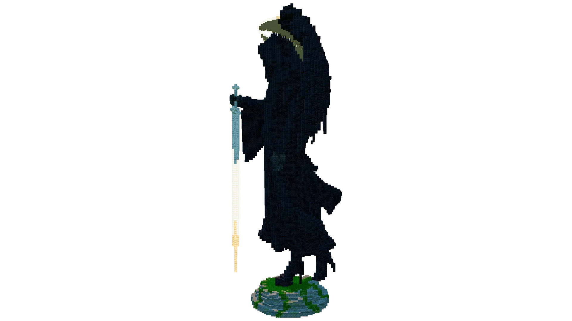 Dark Angel Statue - Gothic Warrior Figure · right view