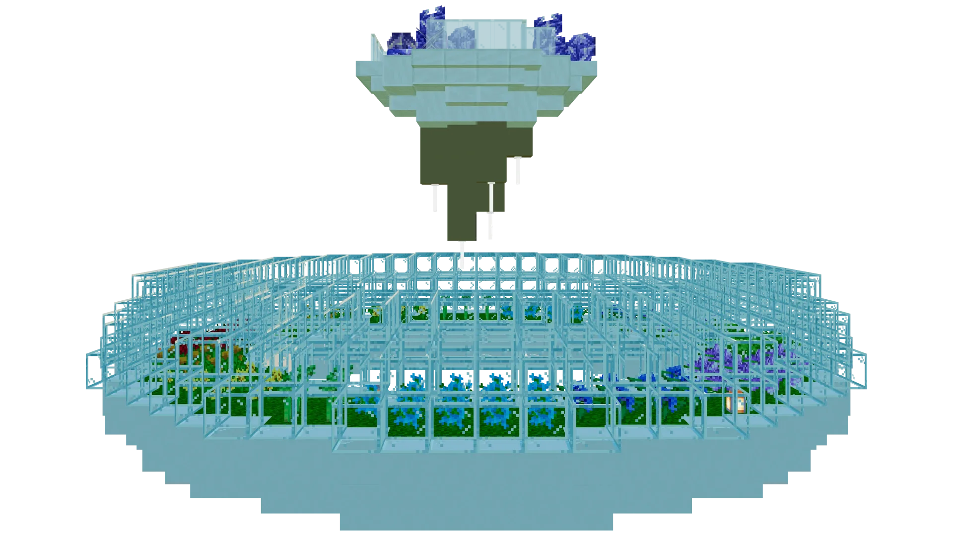 Floating Amethyst Garden Island · back view