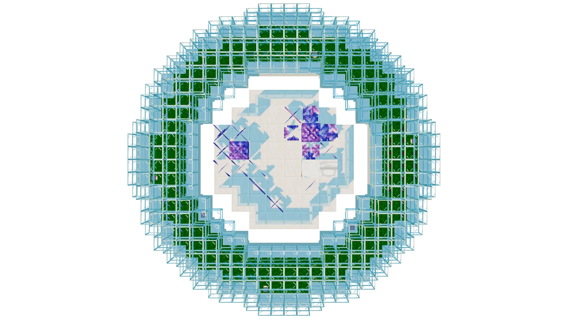 Floating Amethyst Garden Island · top view