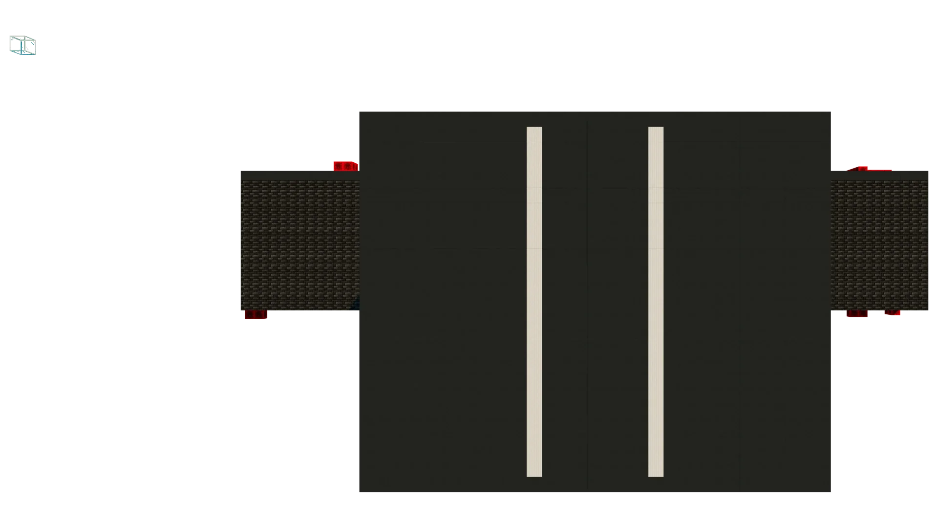 Modern Cross Base with Quartz Pillars · left view