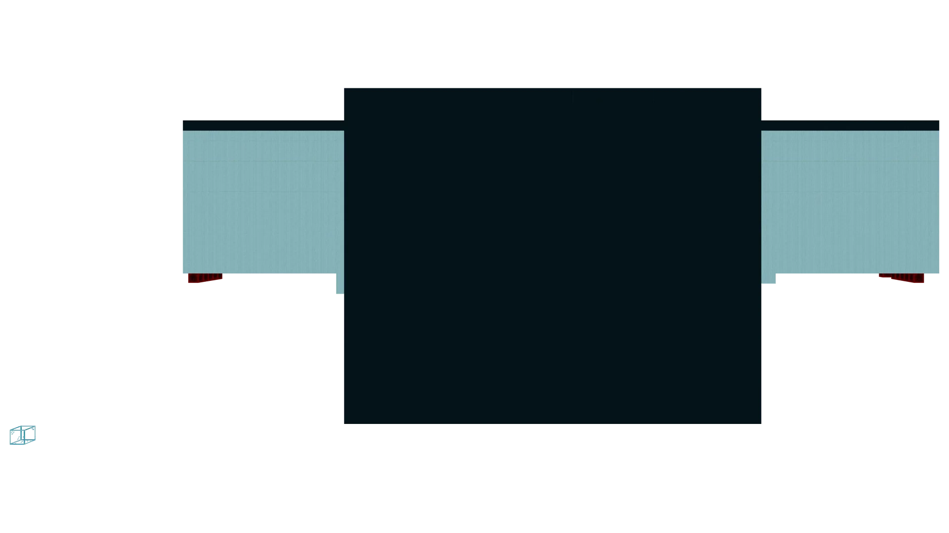 Modern Cross Base with Quartz Pillars · right view