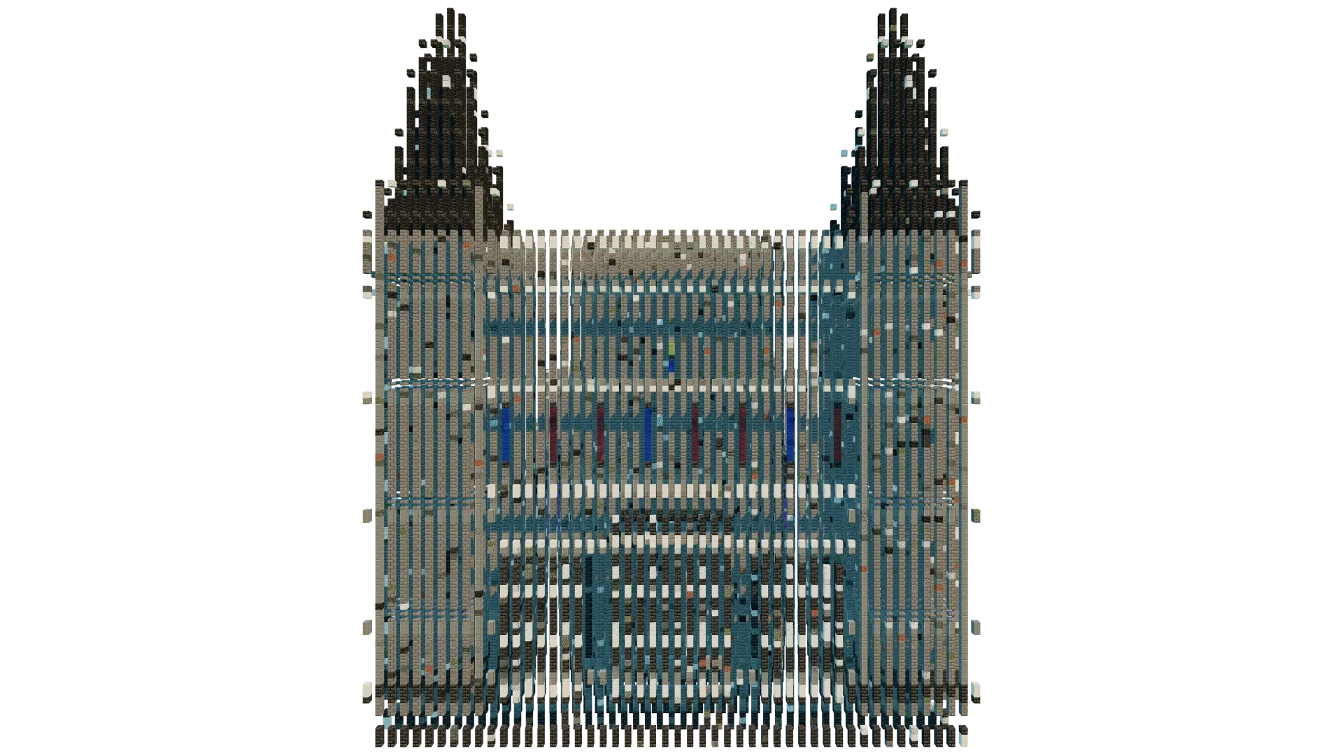 Gothic Cathedral with Ornate Reliefs · left view