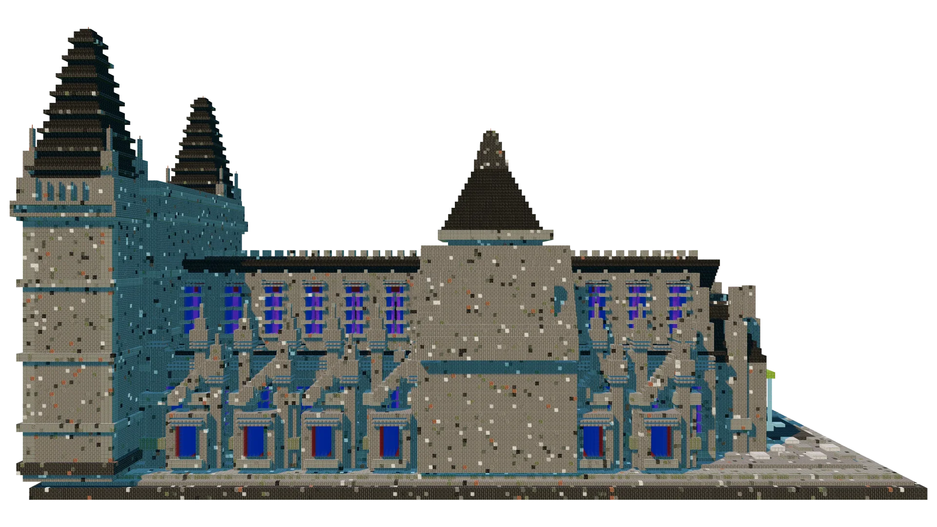 Gothic Cathedral with Intricate Stone Detailing · front view