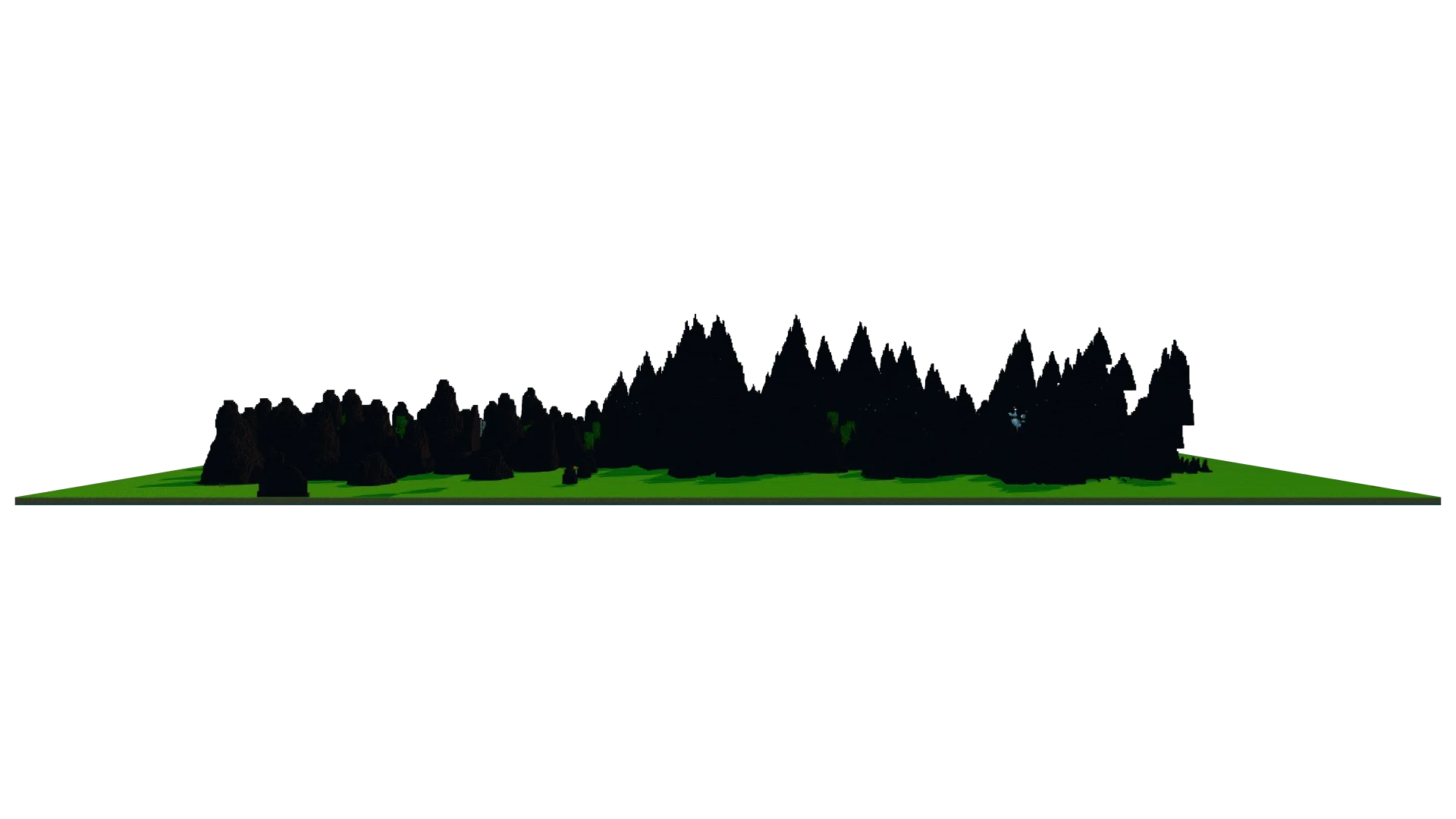Custom Fantasy Landscape with Blackstone Mountains · back view