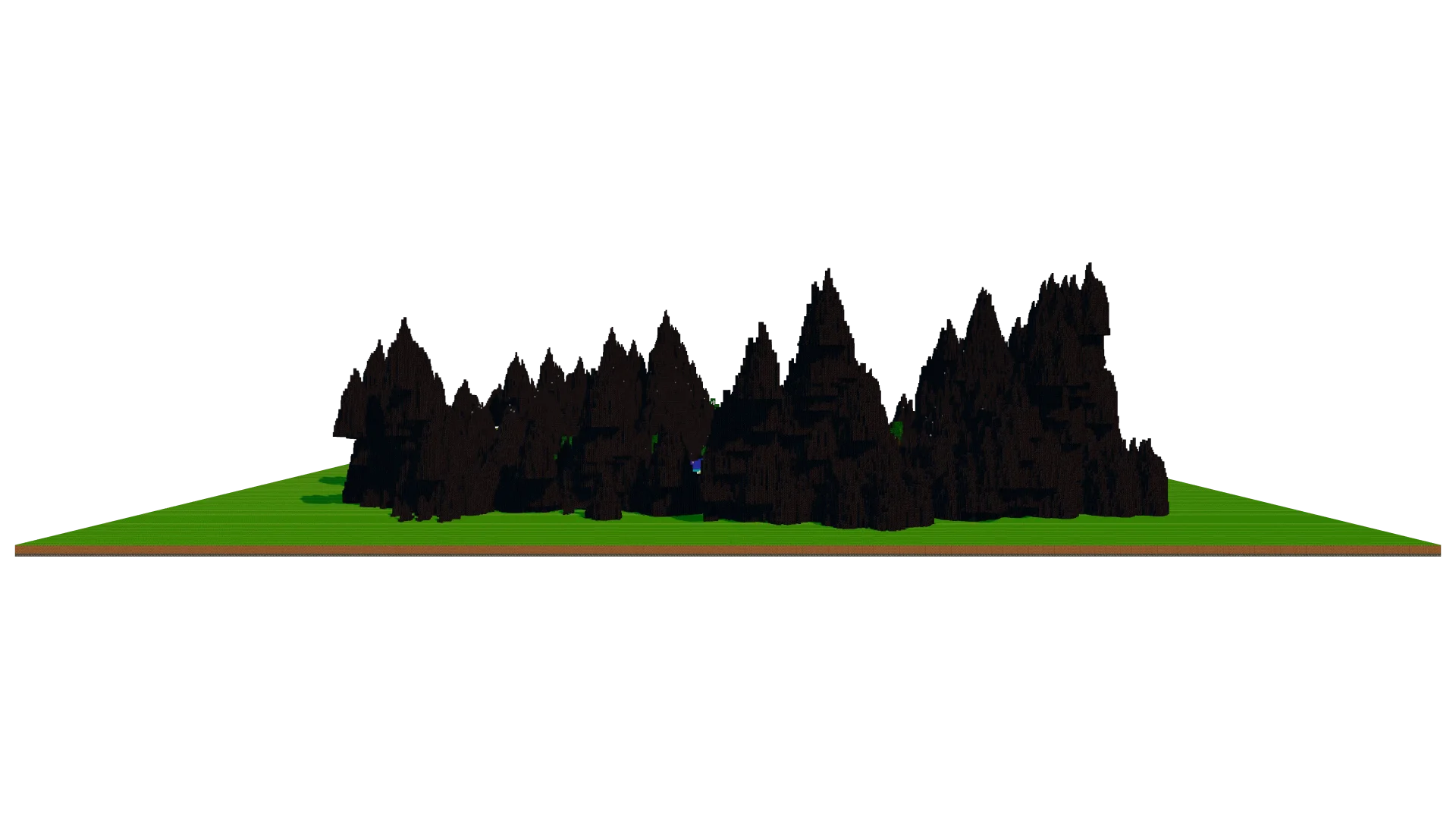 Custom Fantasy Landscape with Blackstone Mountains · left view