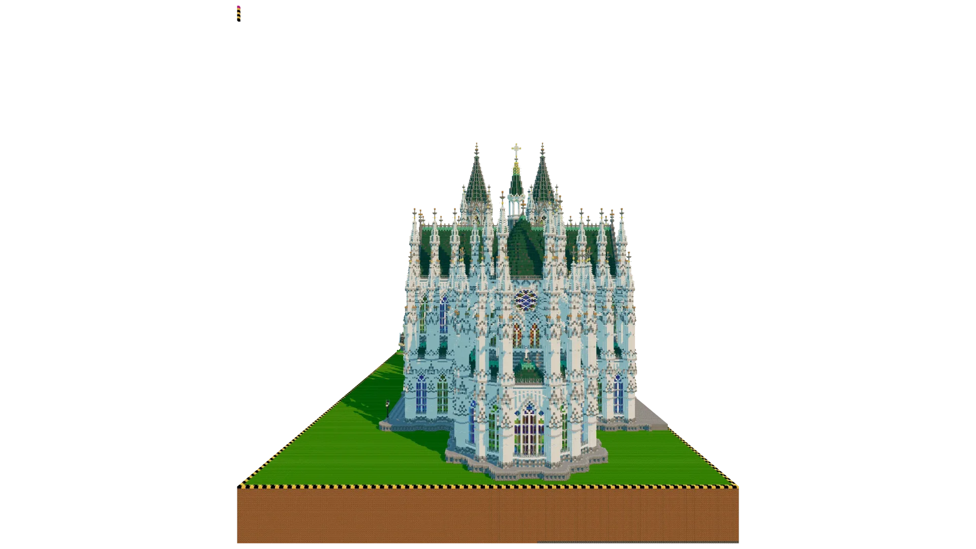 Classic Cathedral With Grand Plaza · left view