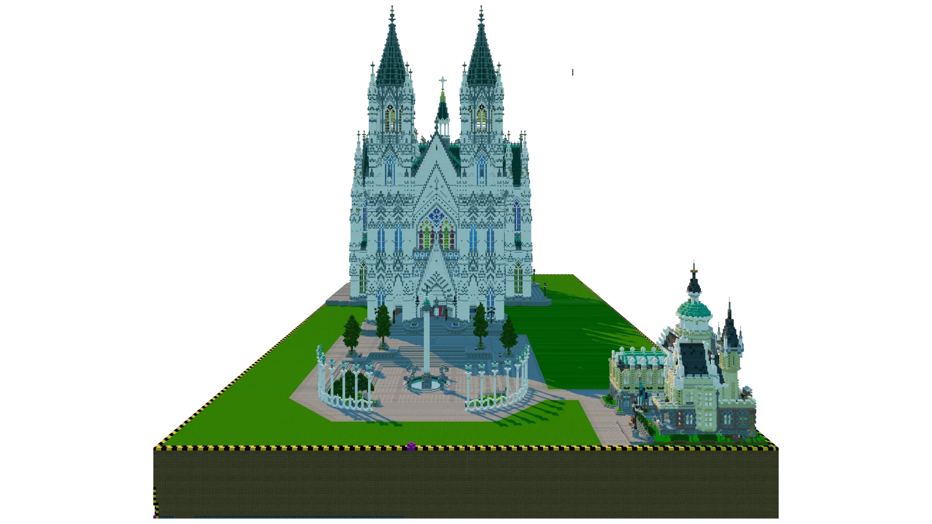 Classic Cathedral With Grand Plaza · right view