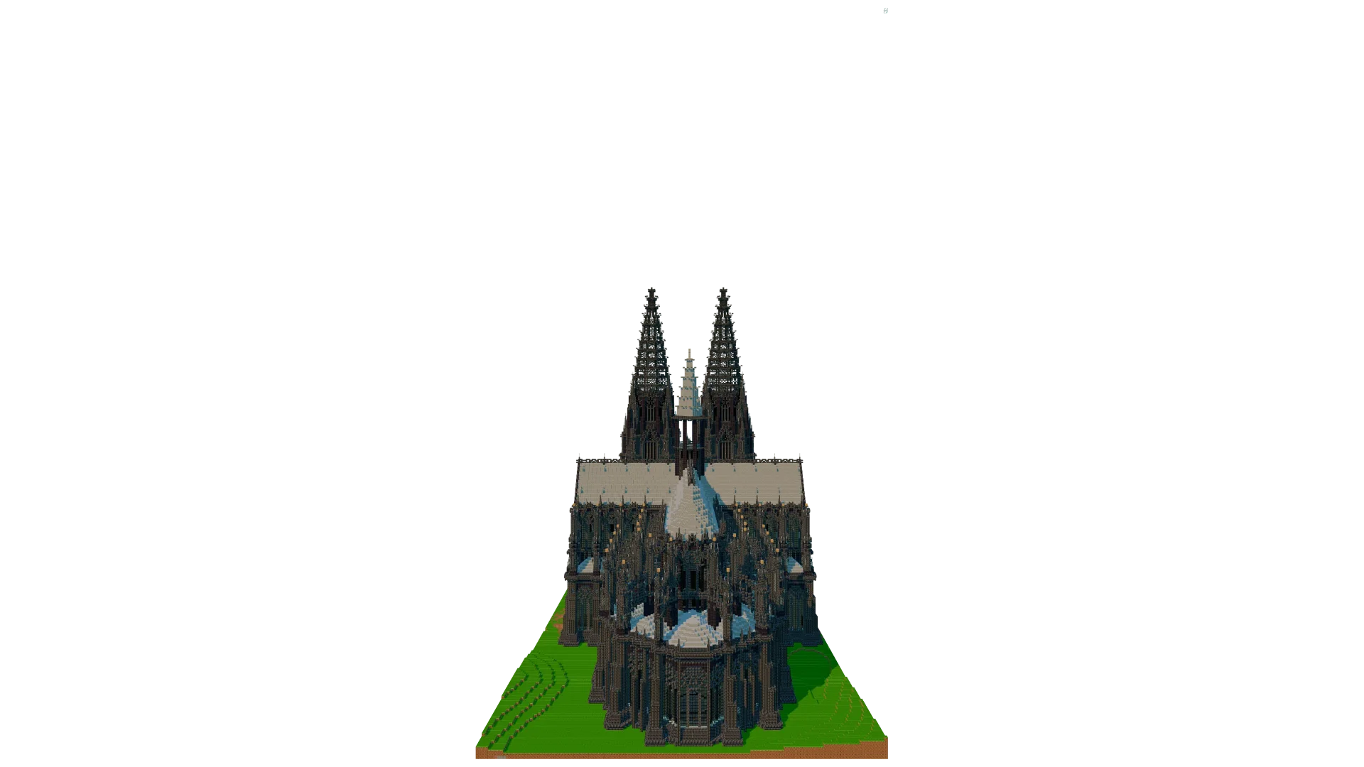 Gothic Cologne Cathedral Recreation · front view
