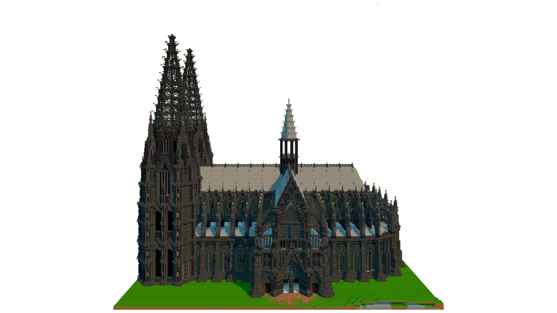 Gothic Cologne Cathedral Recreation · left view