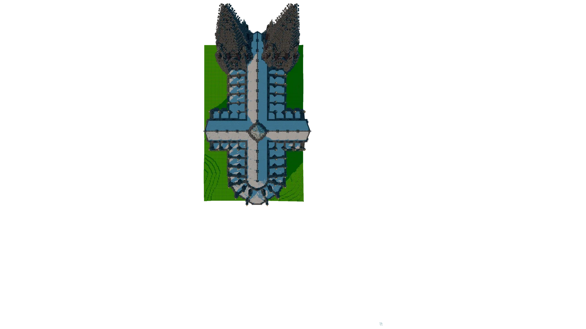 Gothic Cologne Cathedral Recreation · top view