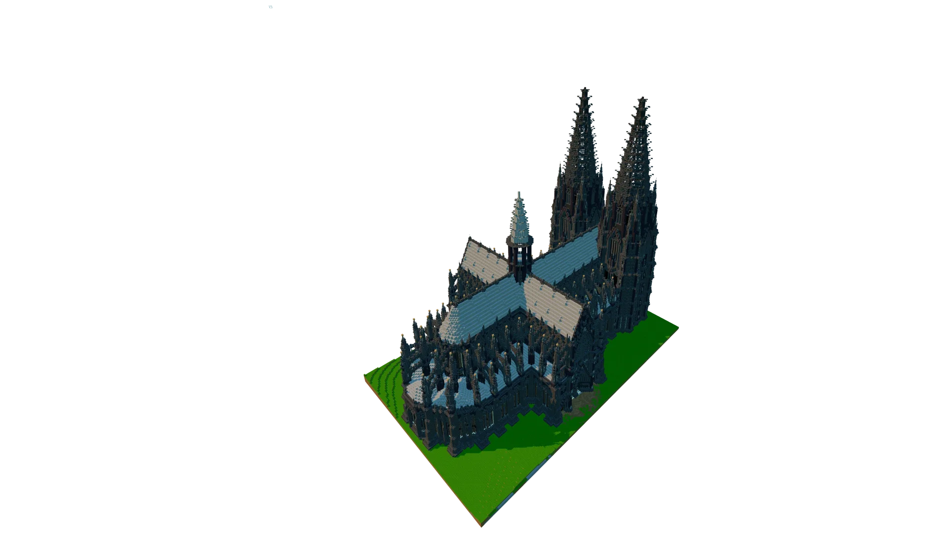Gothic Cathedral Replica · isometric view