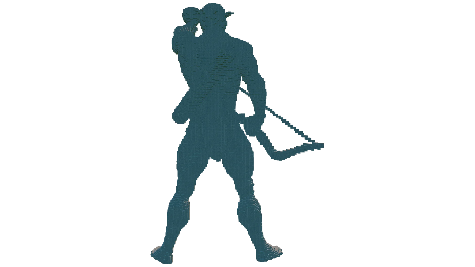 Colossus Of Rhodes Statue · back view