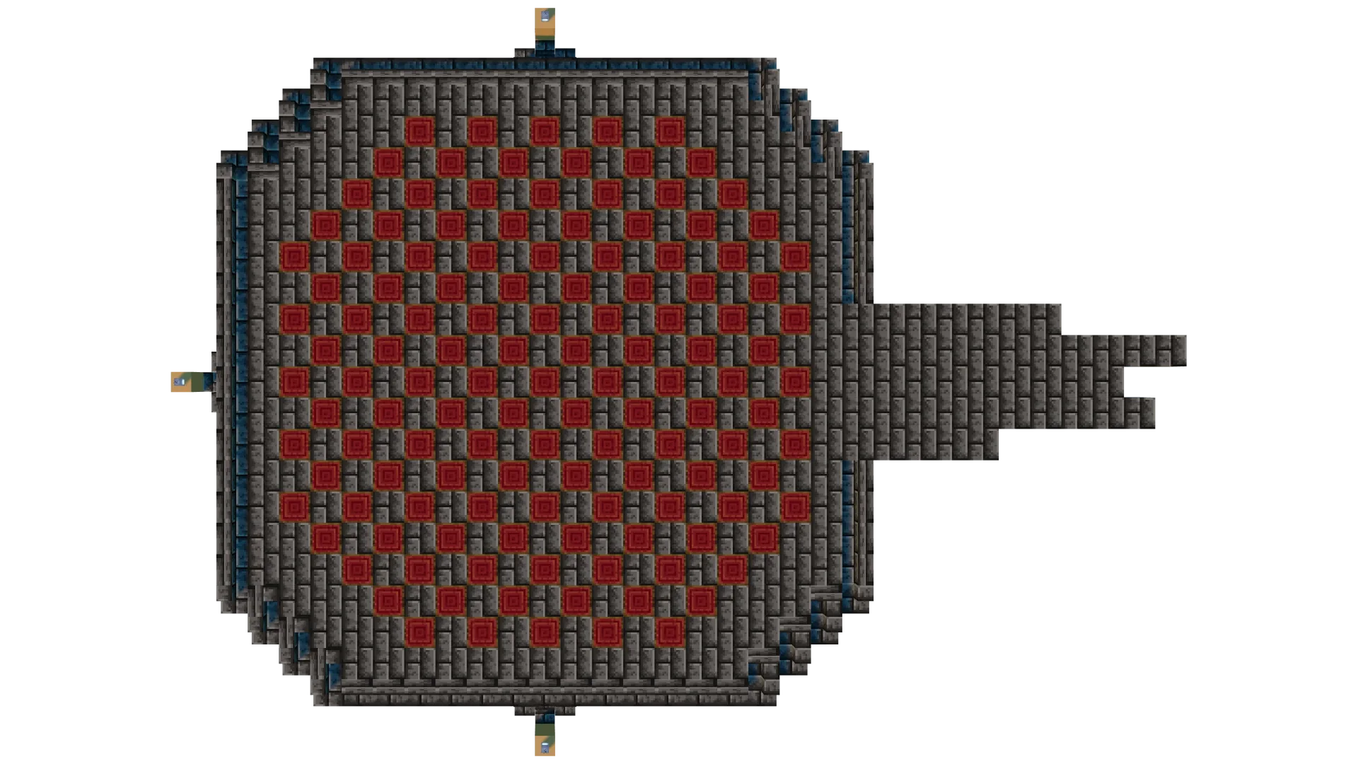 Gothic Style Creeper Farm Tower · top view