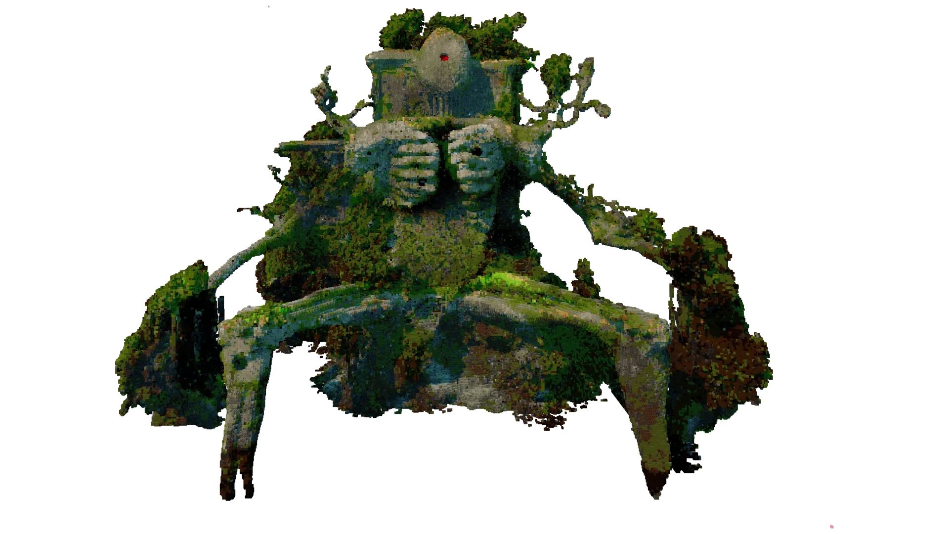 Overgrown Fantasy Ruin · front view