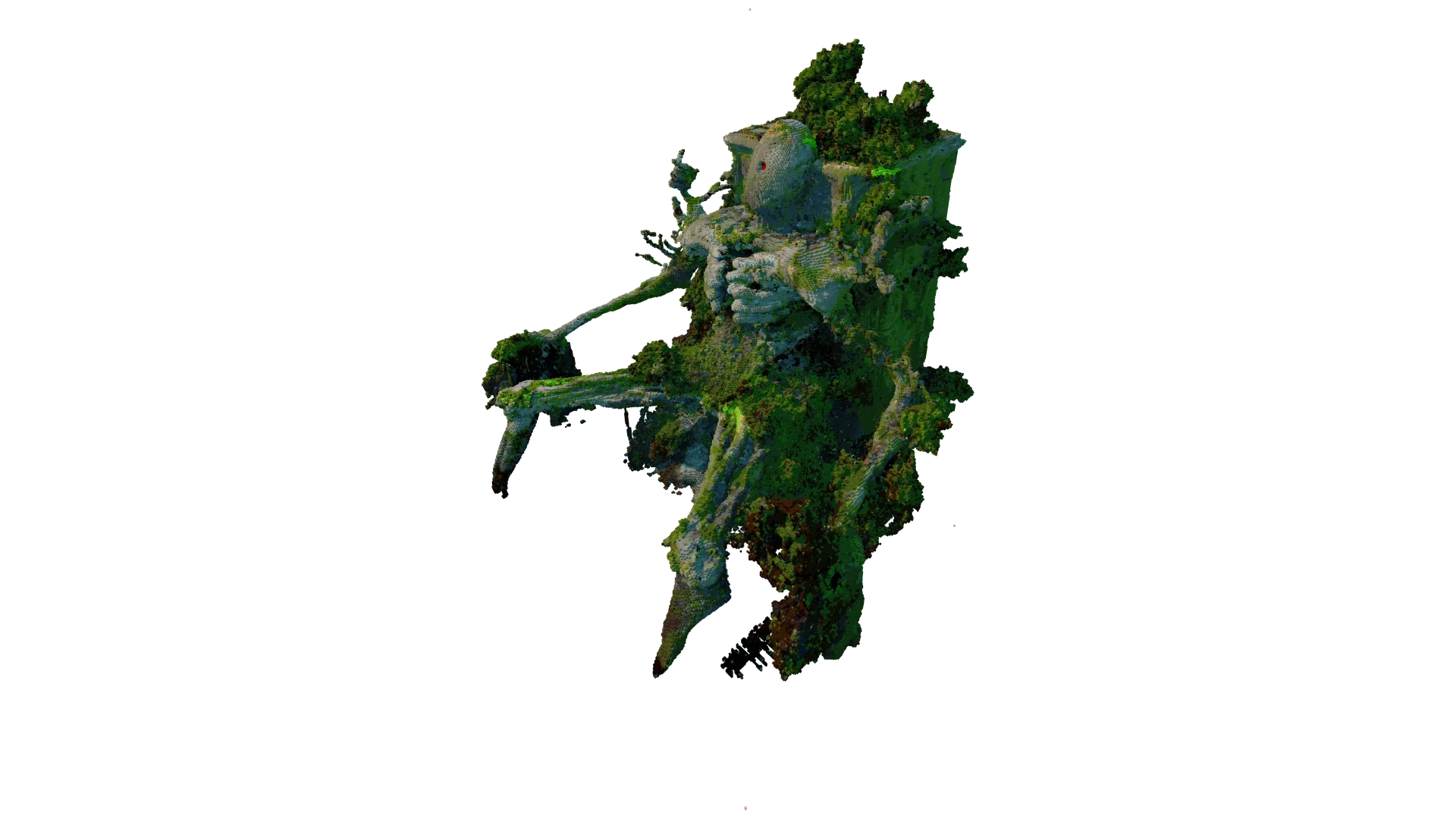 Overgrown Fantasy Ruin · isometric view