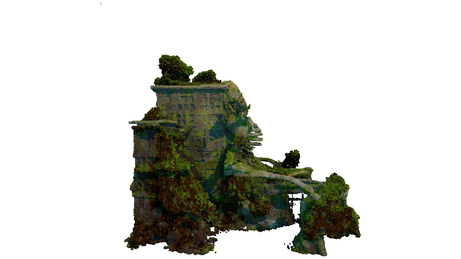 Overgrown Fantasy Ruin · left view