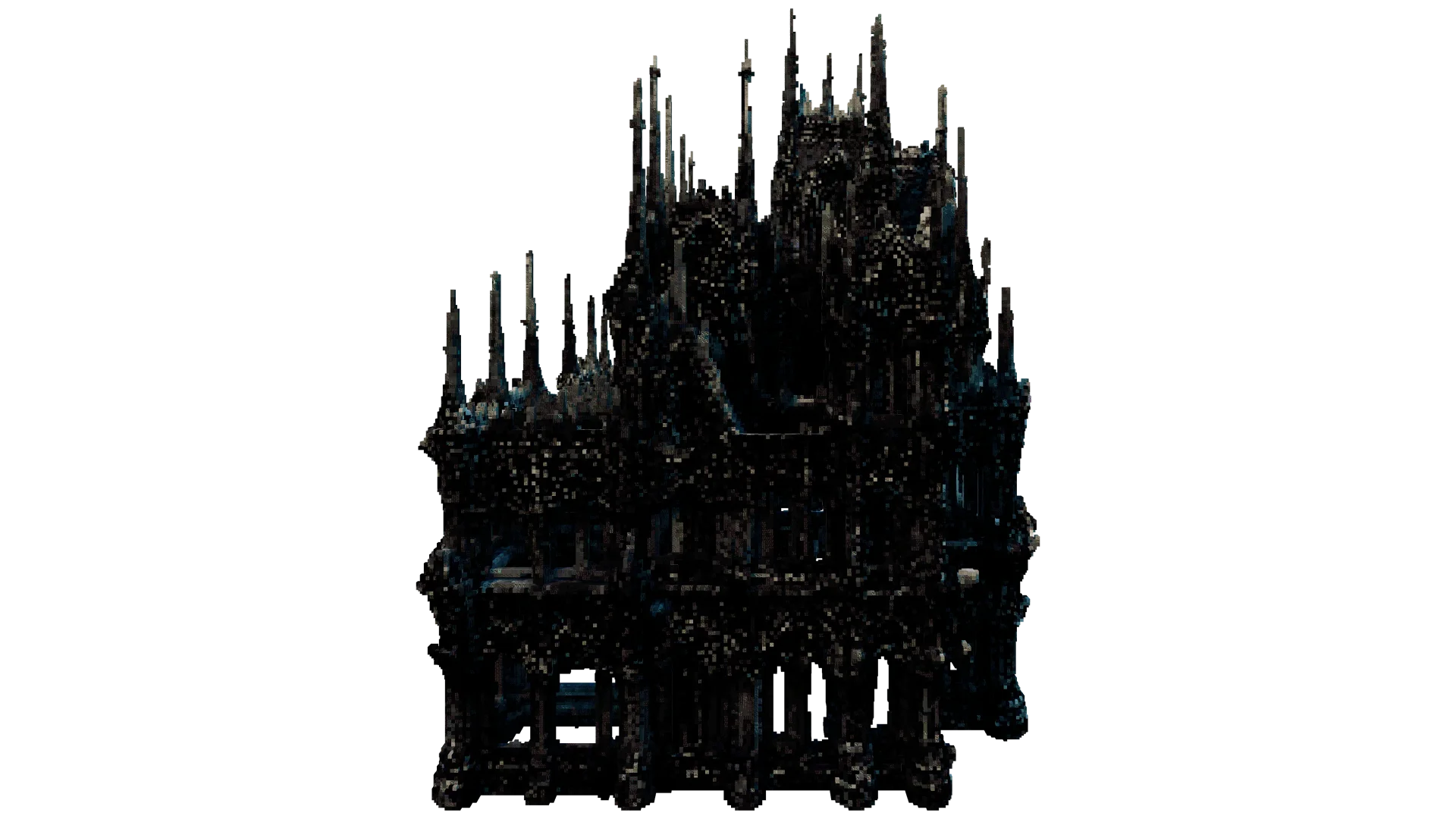 Dark Gothic Castle Spire · front view