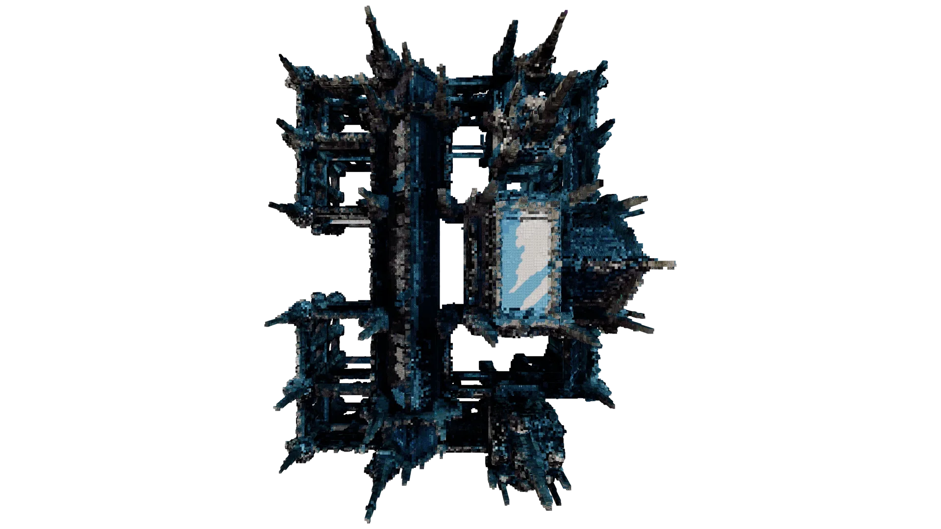 Dark Gothic Castle Spire · top view