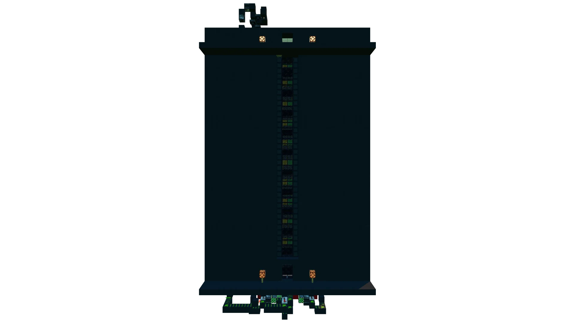Redstone Flying Machine Elevator · back view