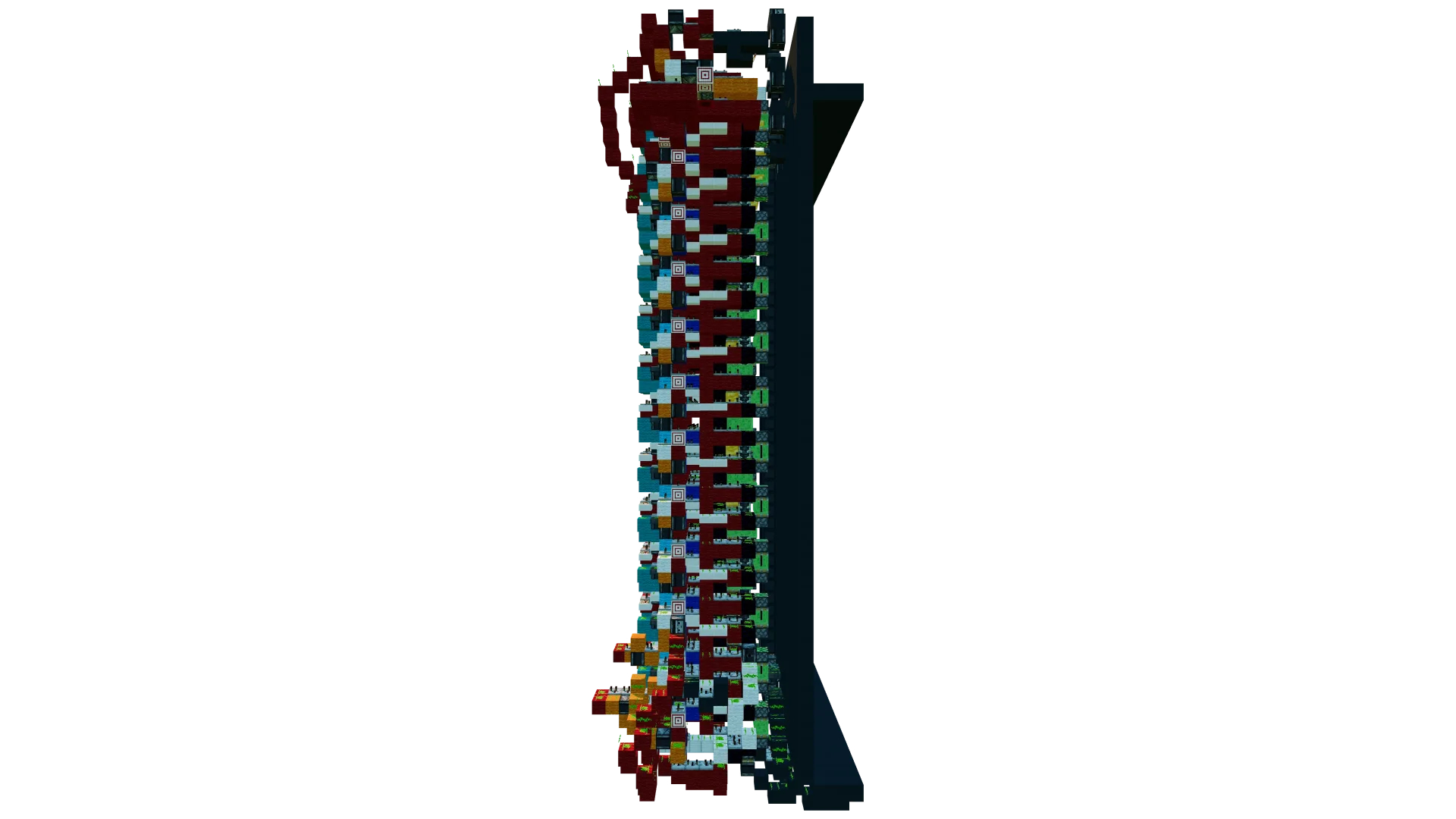 Redstone Flying Machine Elevator · right view