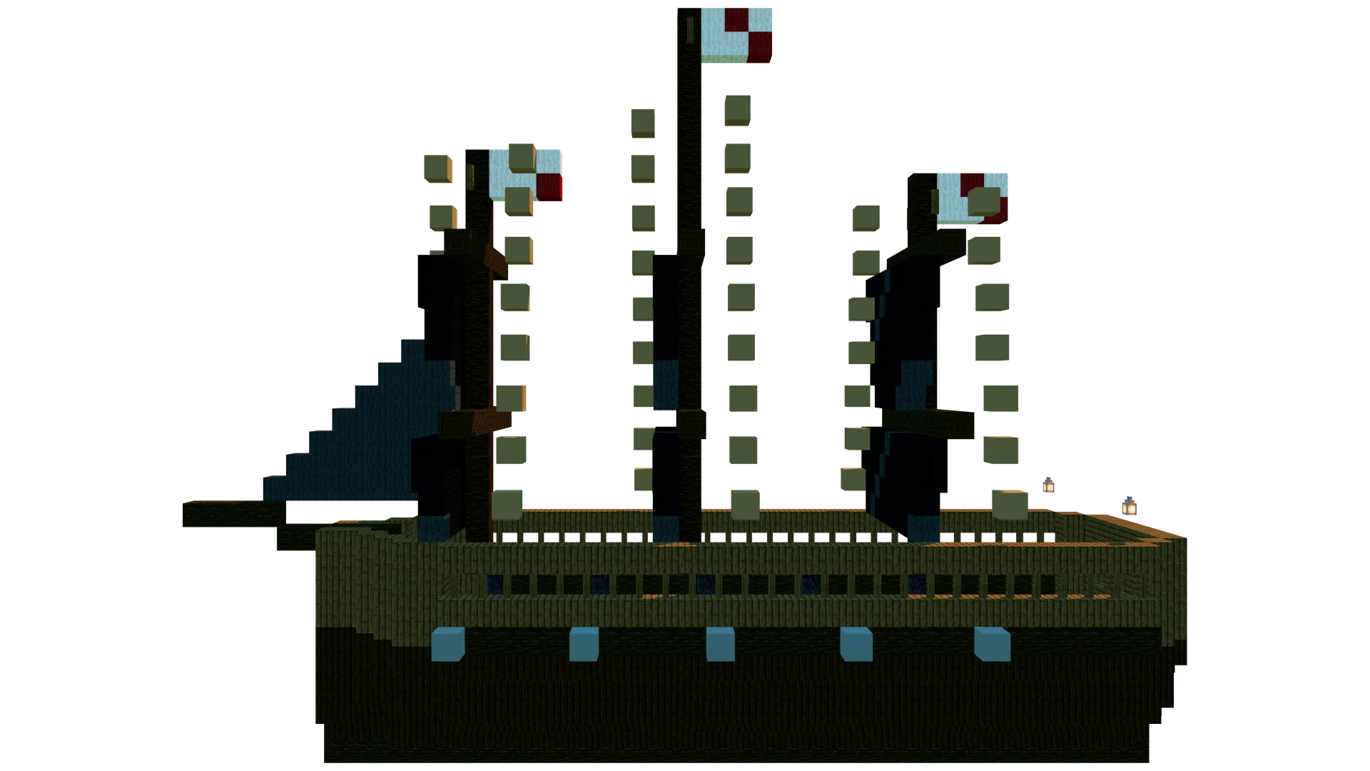 Sailing Ship HMS Lagune · back view
