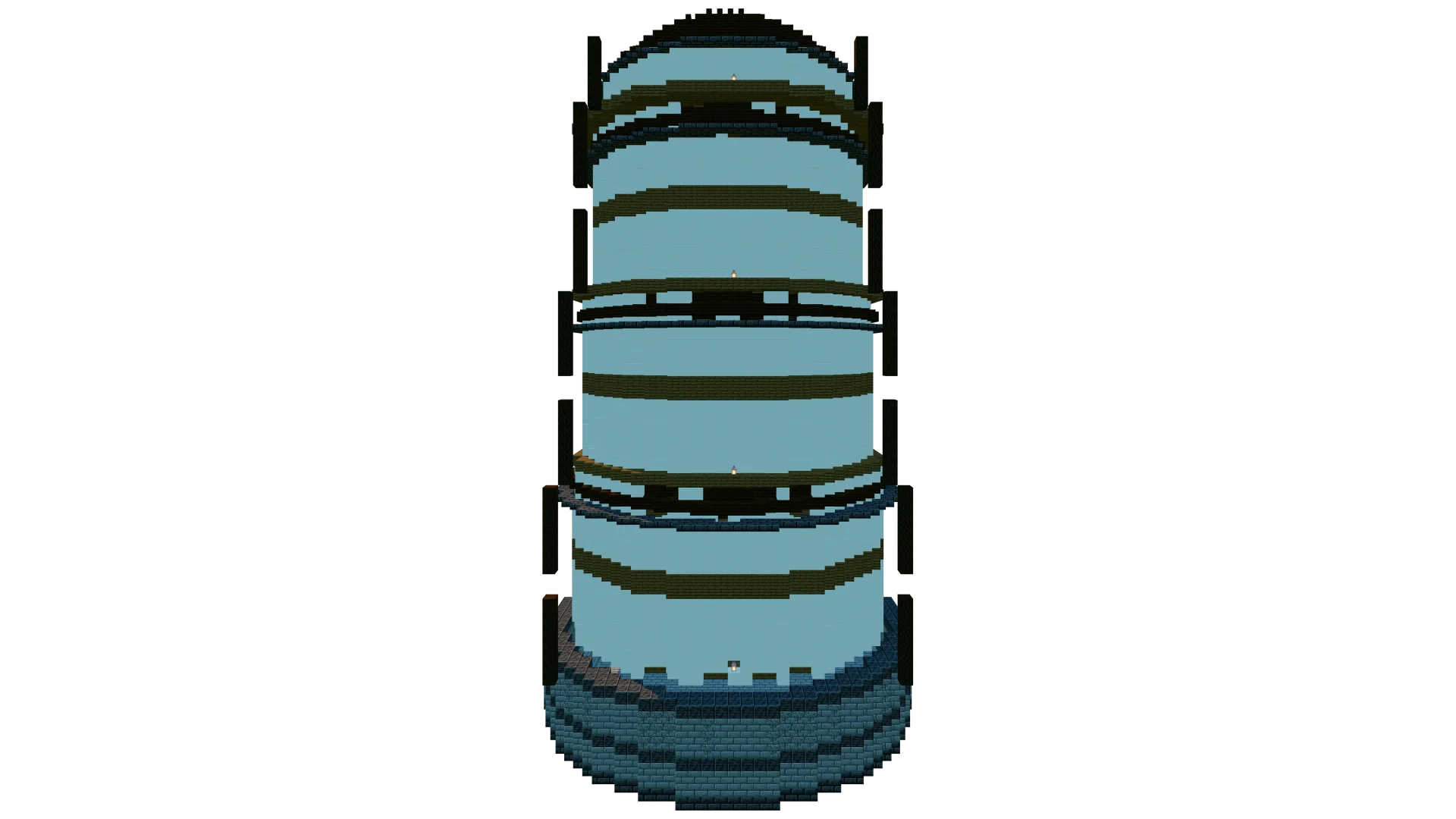 Japanese Circular Fortress Tower · right view