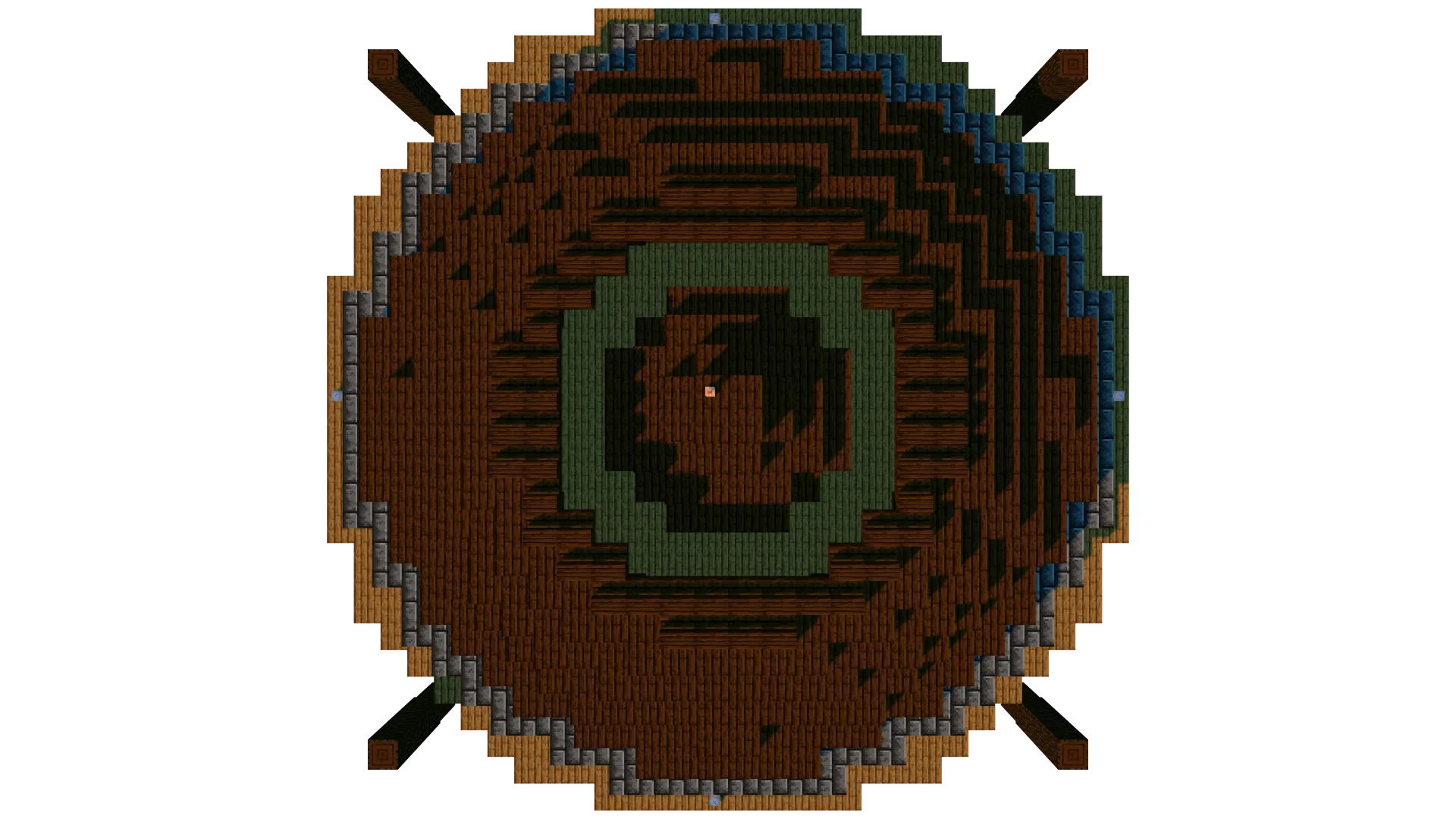 Japanese Circular Fortress Tower · top view