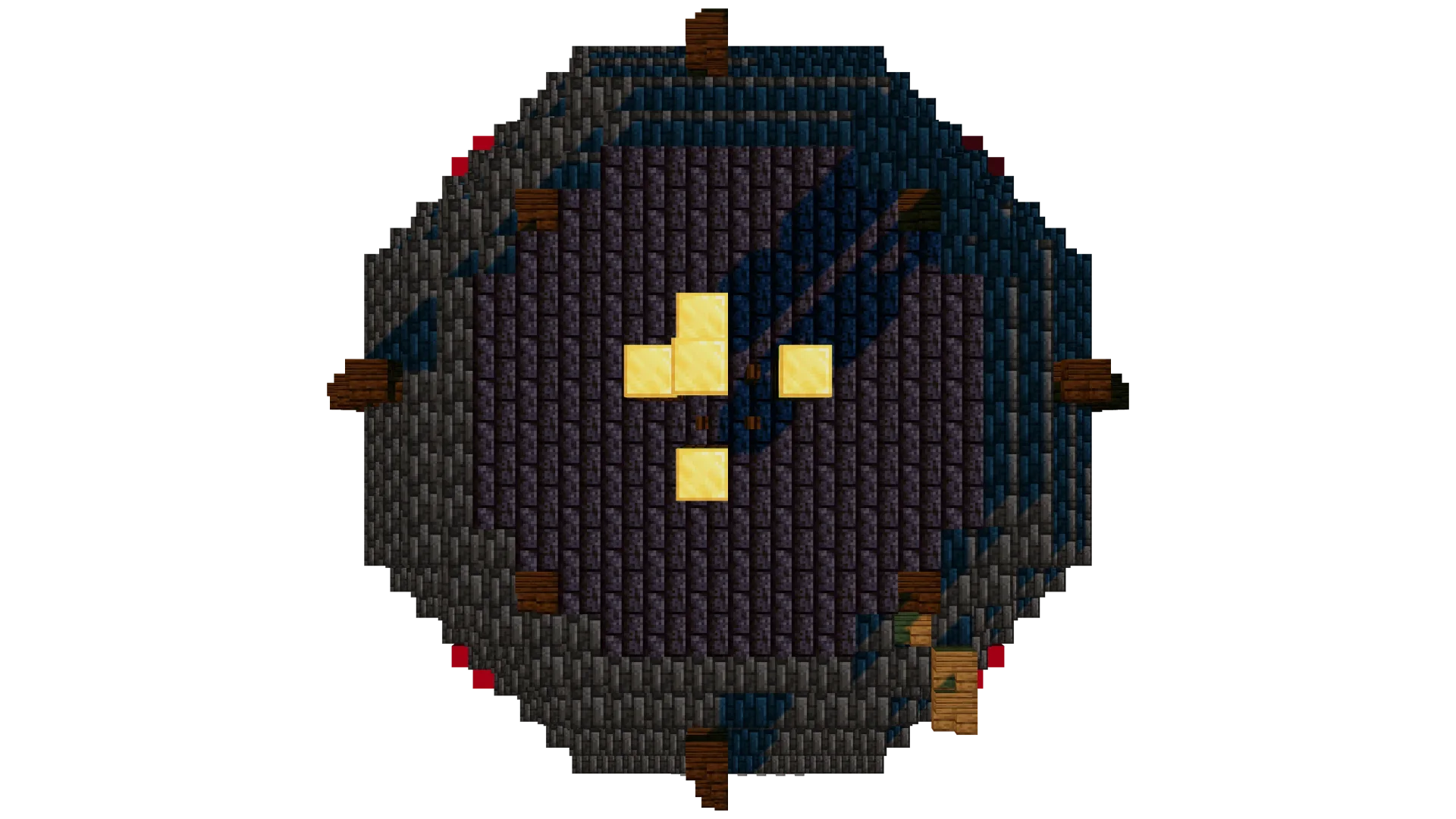 Detailed Japanese Pagoda Tower · top view