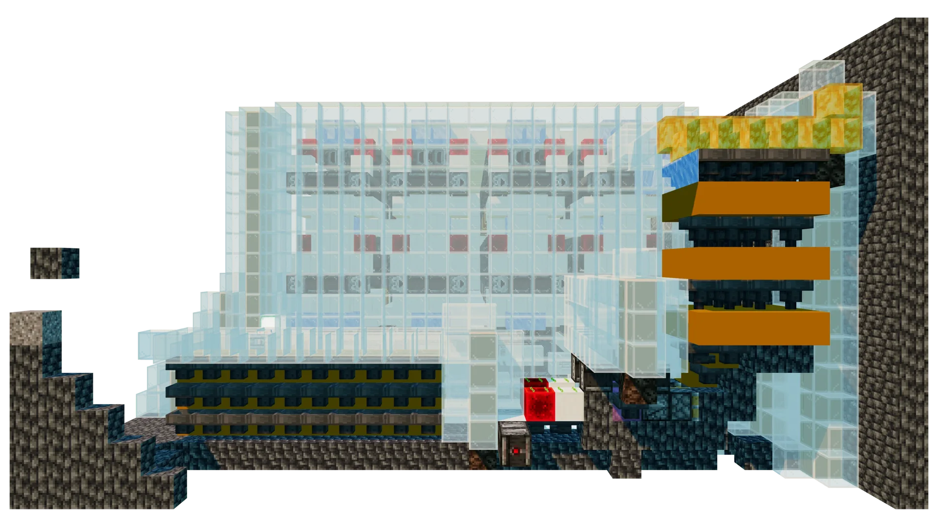 Automated Minecart Item Sorter · front view