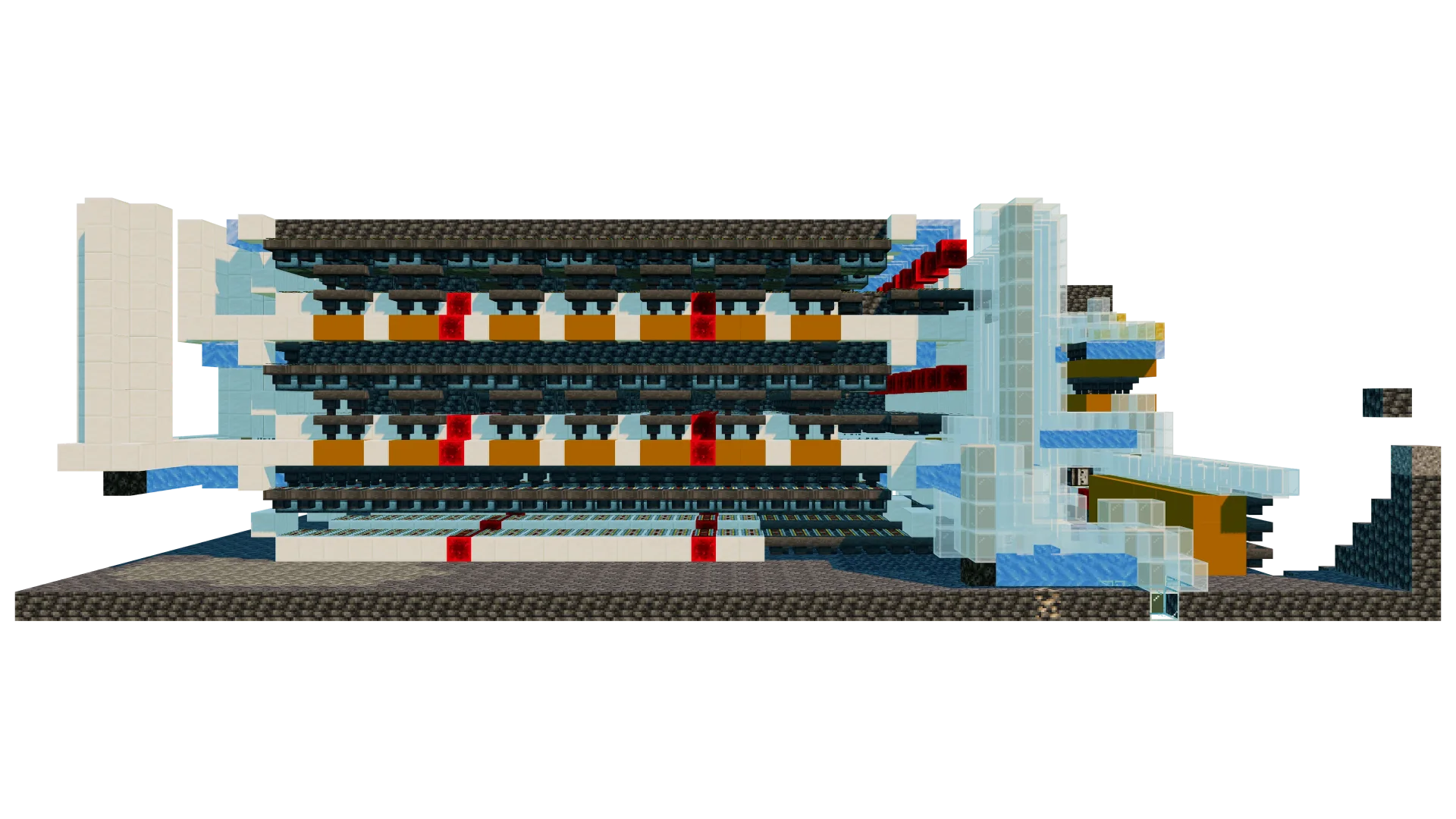 Automated Minecart Item Sorter · left view