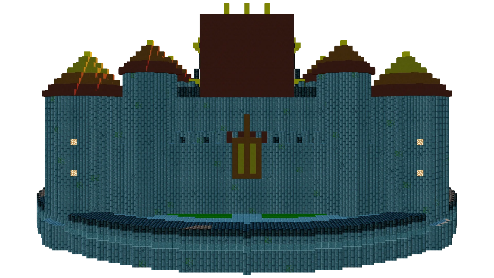 Medieval Spawn Castle Hub · back view