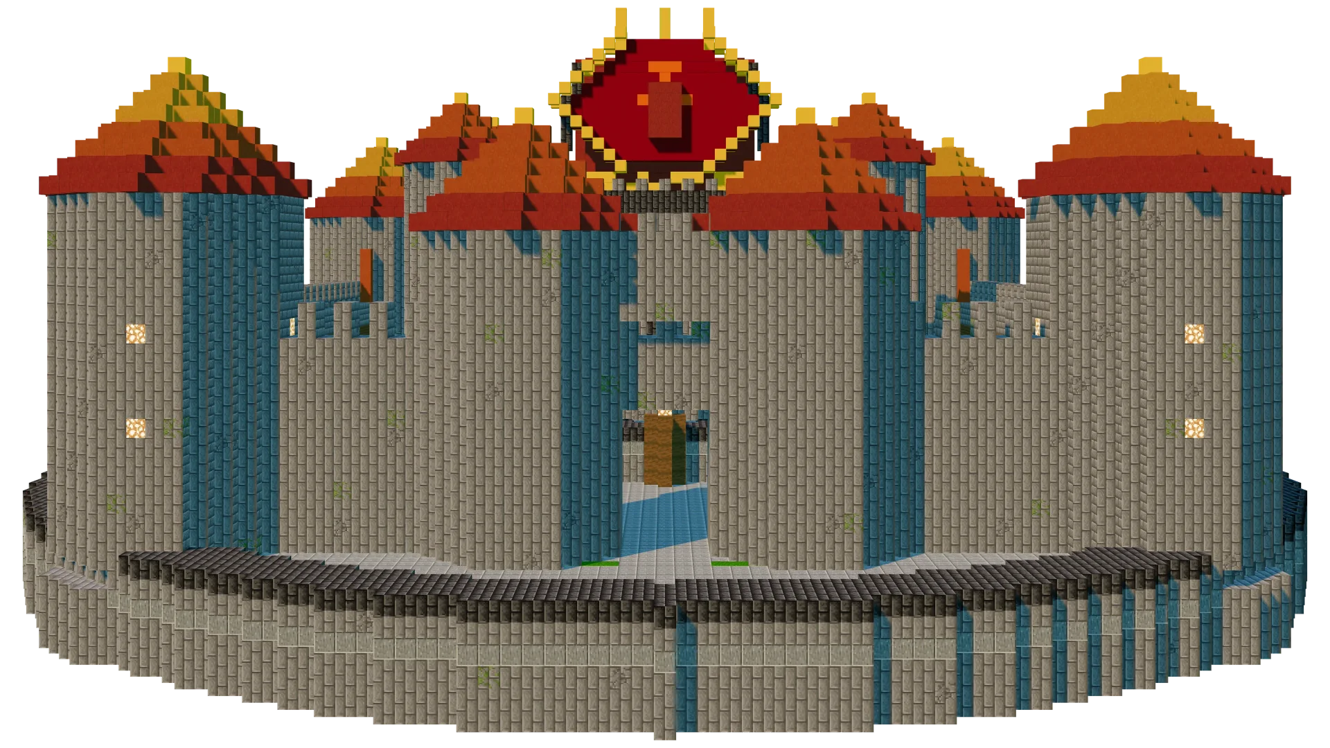 Medieval Spawn Castle Hub · front view