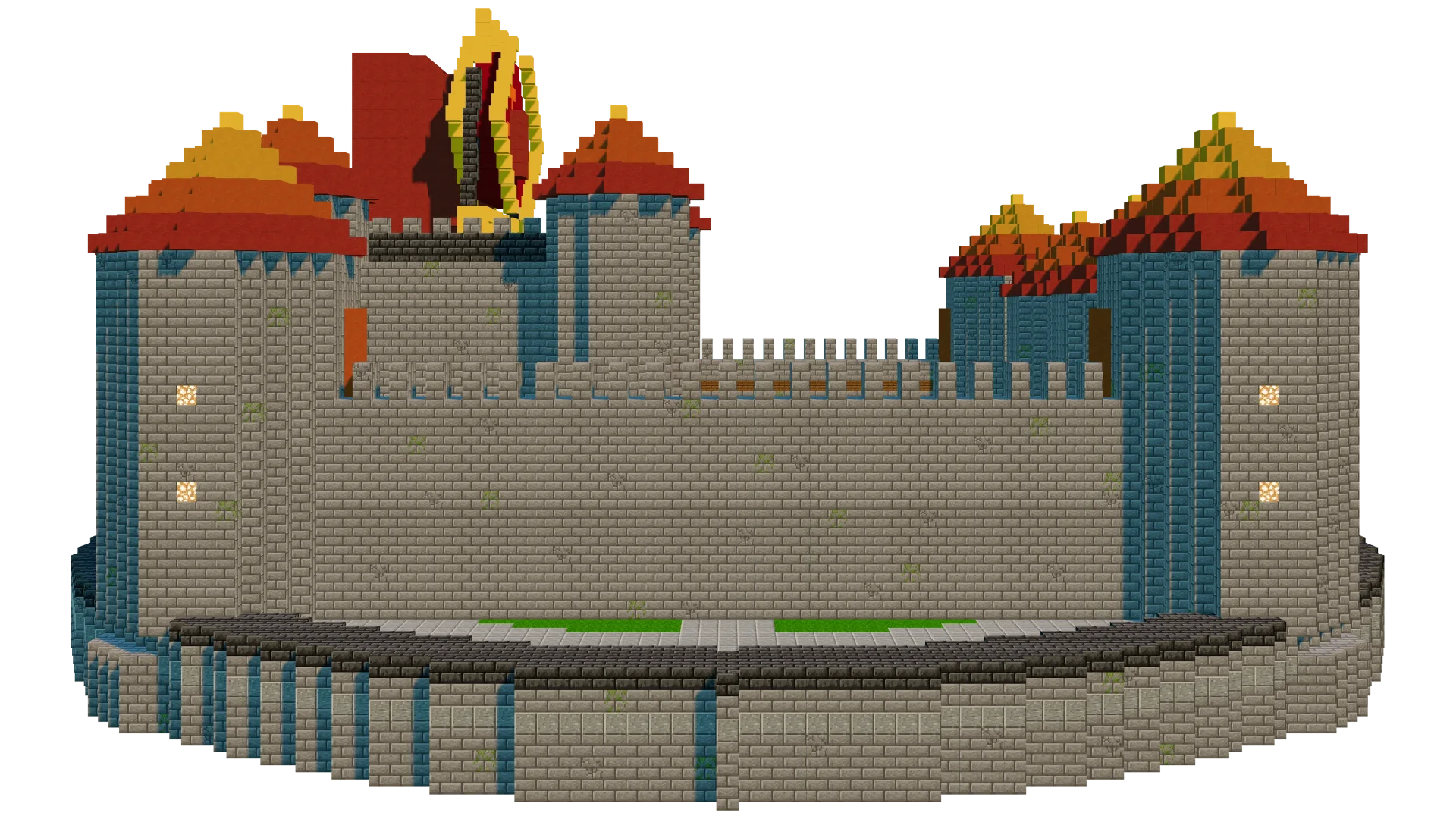 Medieval Spawn Castle Hub · left view