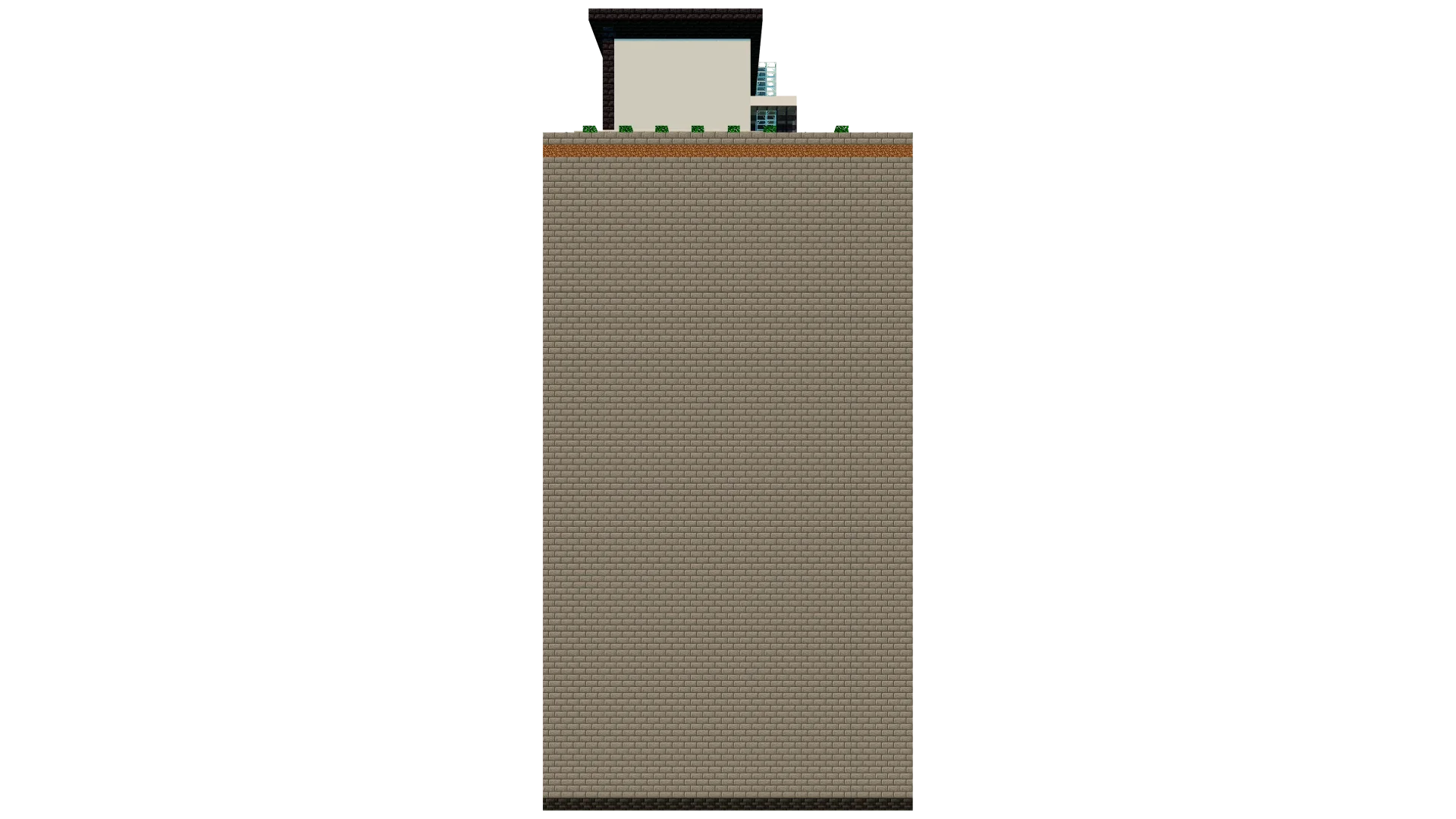 Compact Functional House on a Stone Pillar · left view