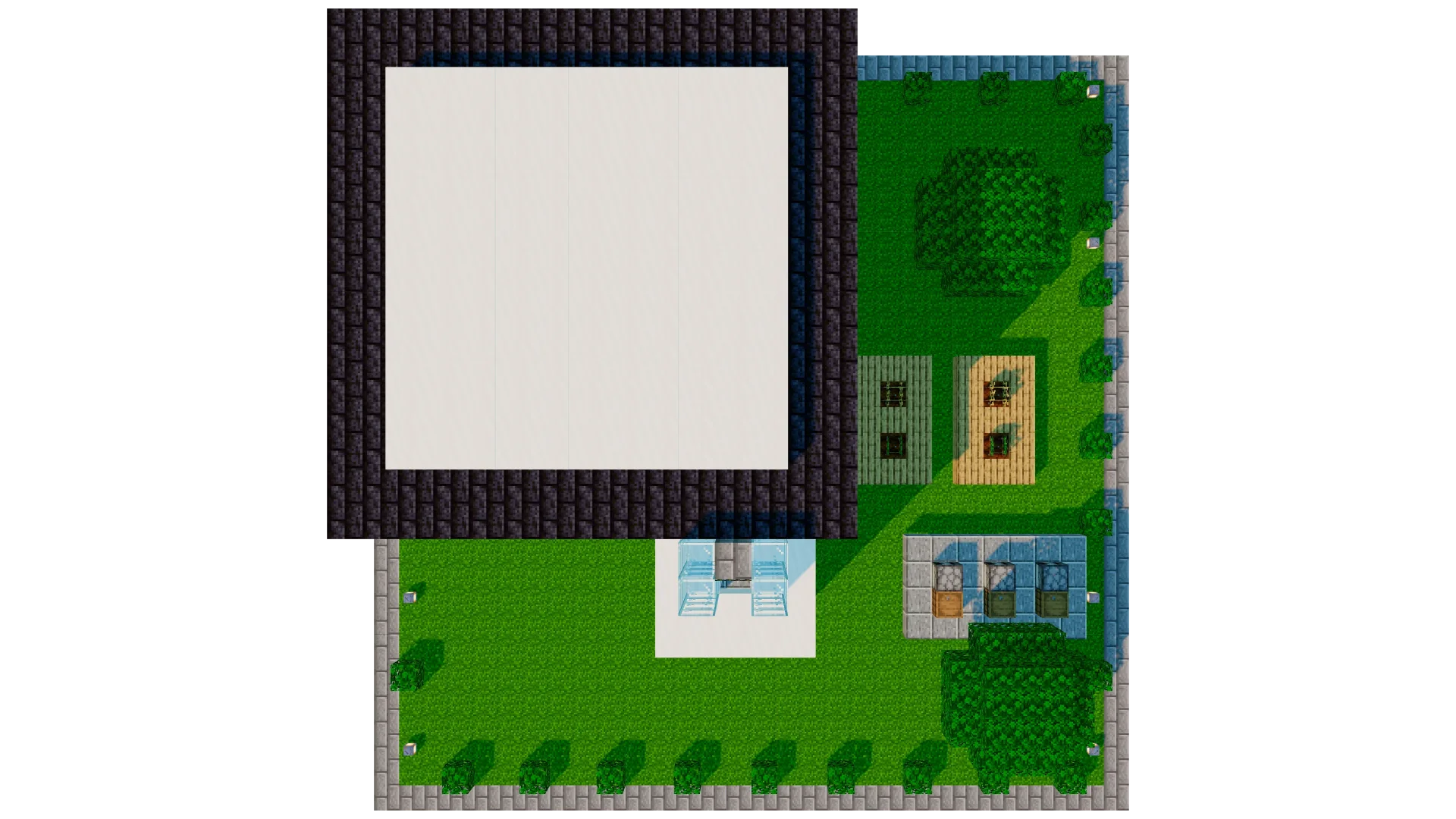 Compact Functional House on a Stone Pillar · top view