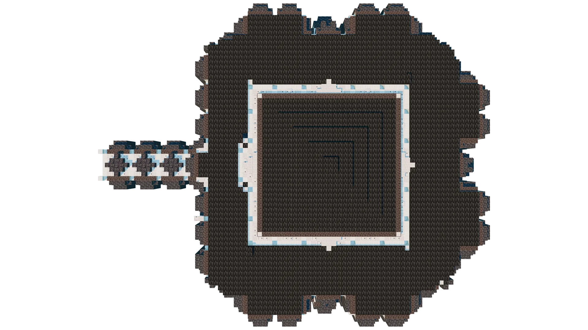 Large Deepslate Base Foundation · top view