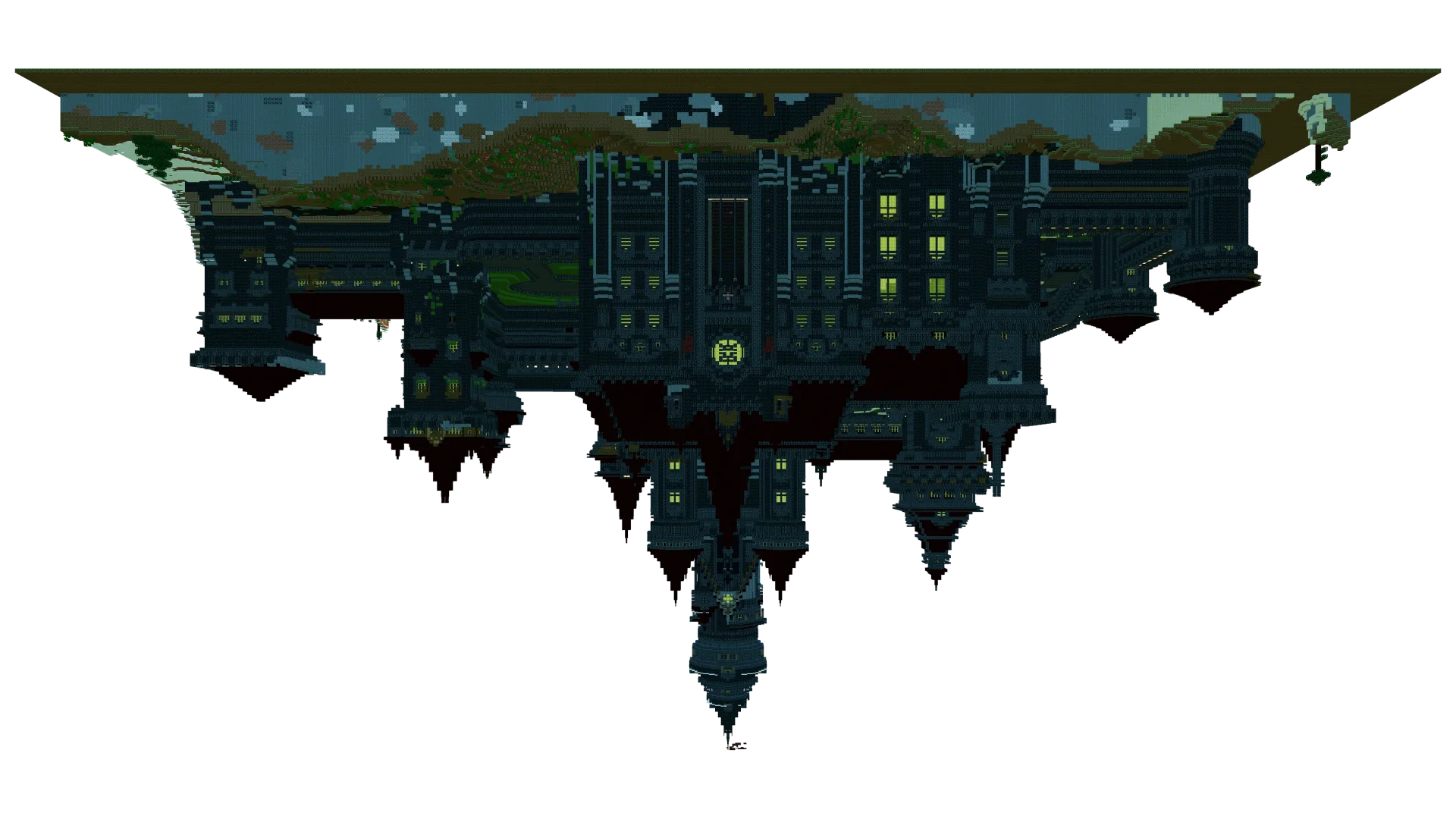Inverted Fantasy Castle · back view