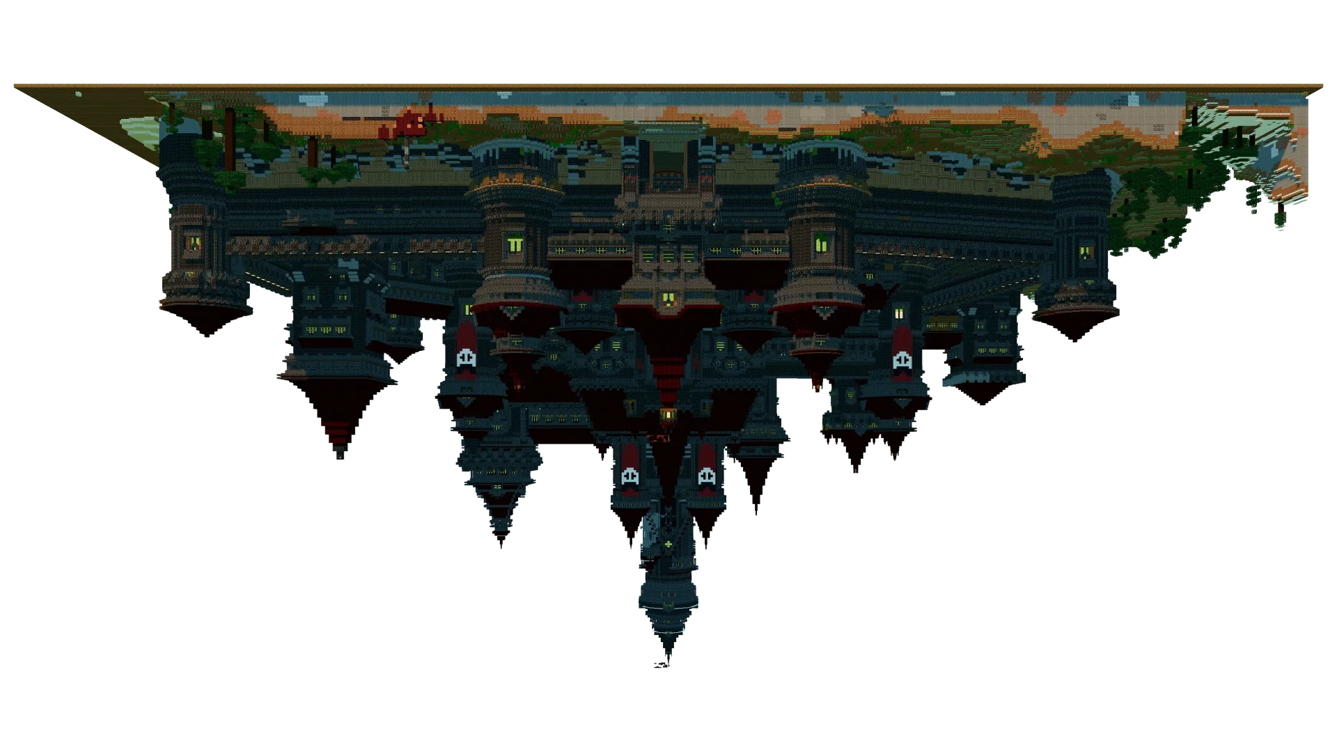Inverted Fantasy Castle · front view